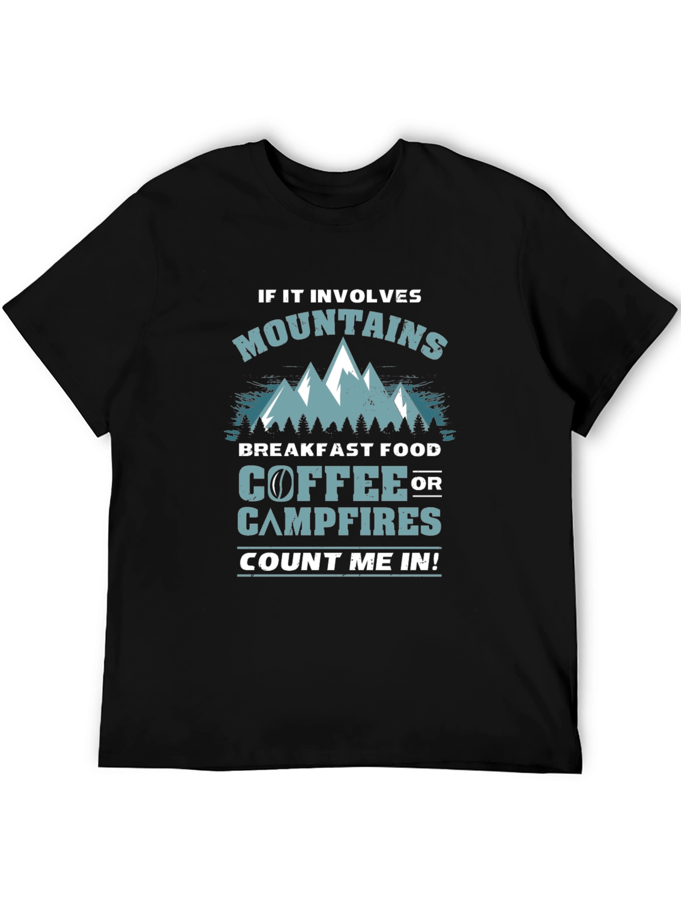 Mountains Coffee Campfires Graphic Tee