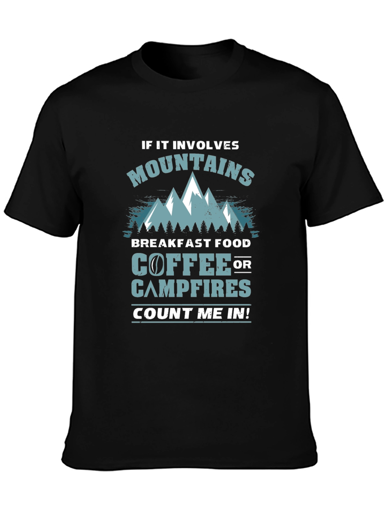 Mountains Coffee Campfires Graphic Tee
