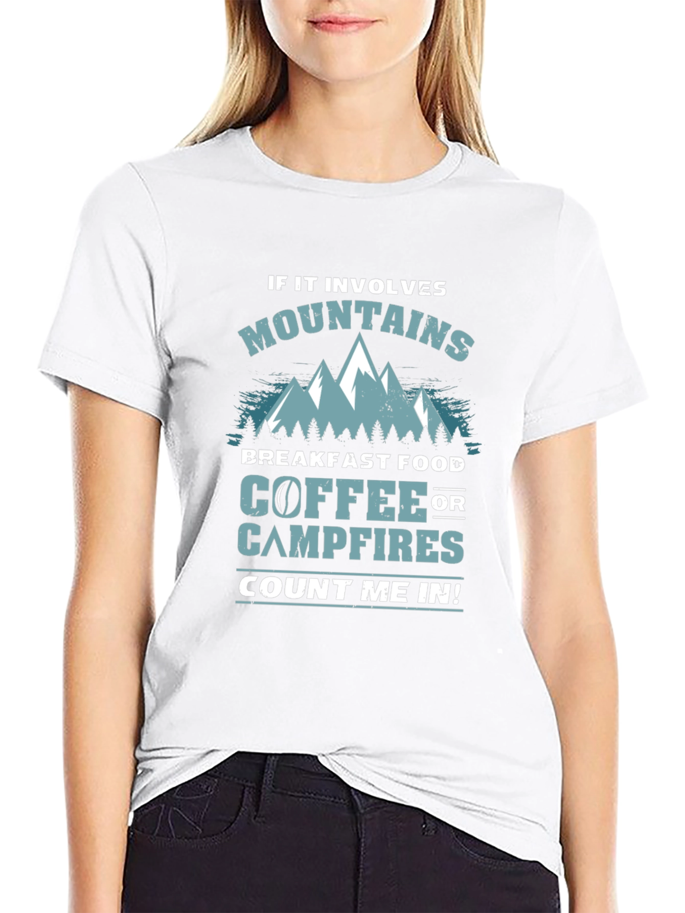 Mountains Coffee Campfires Graphic Tee