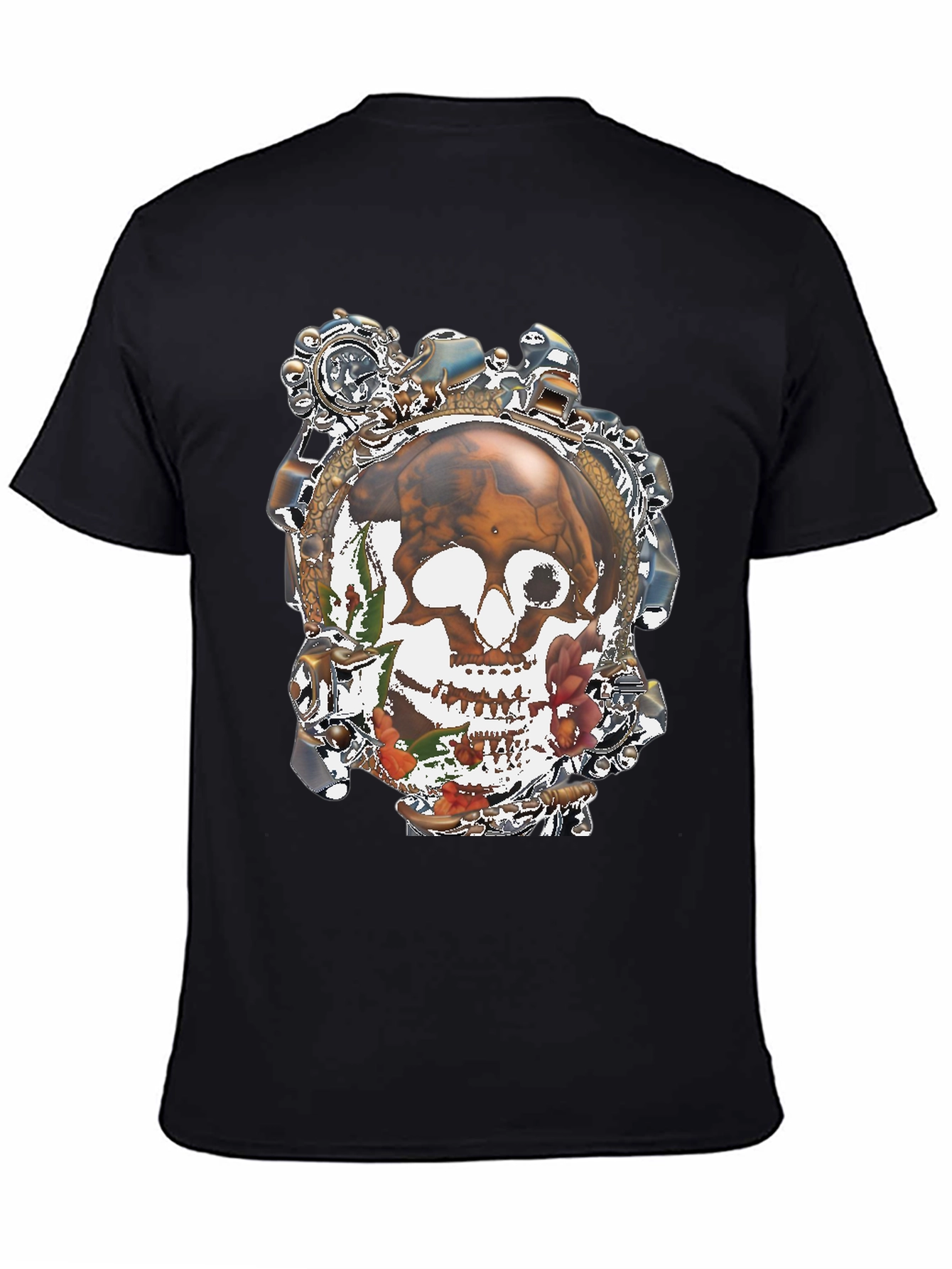 Steampunk Skull Graphic T-Shirt