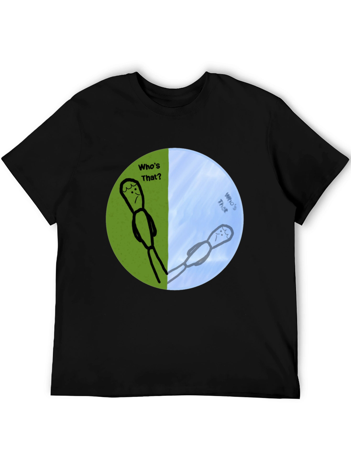 Whos That? Funny Graphic Print T-Shirt