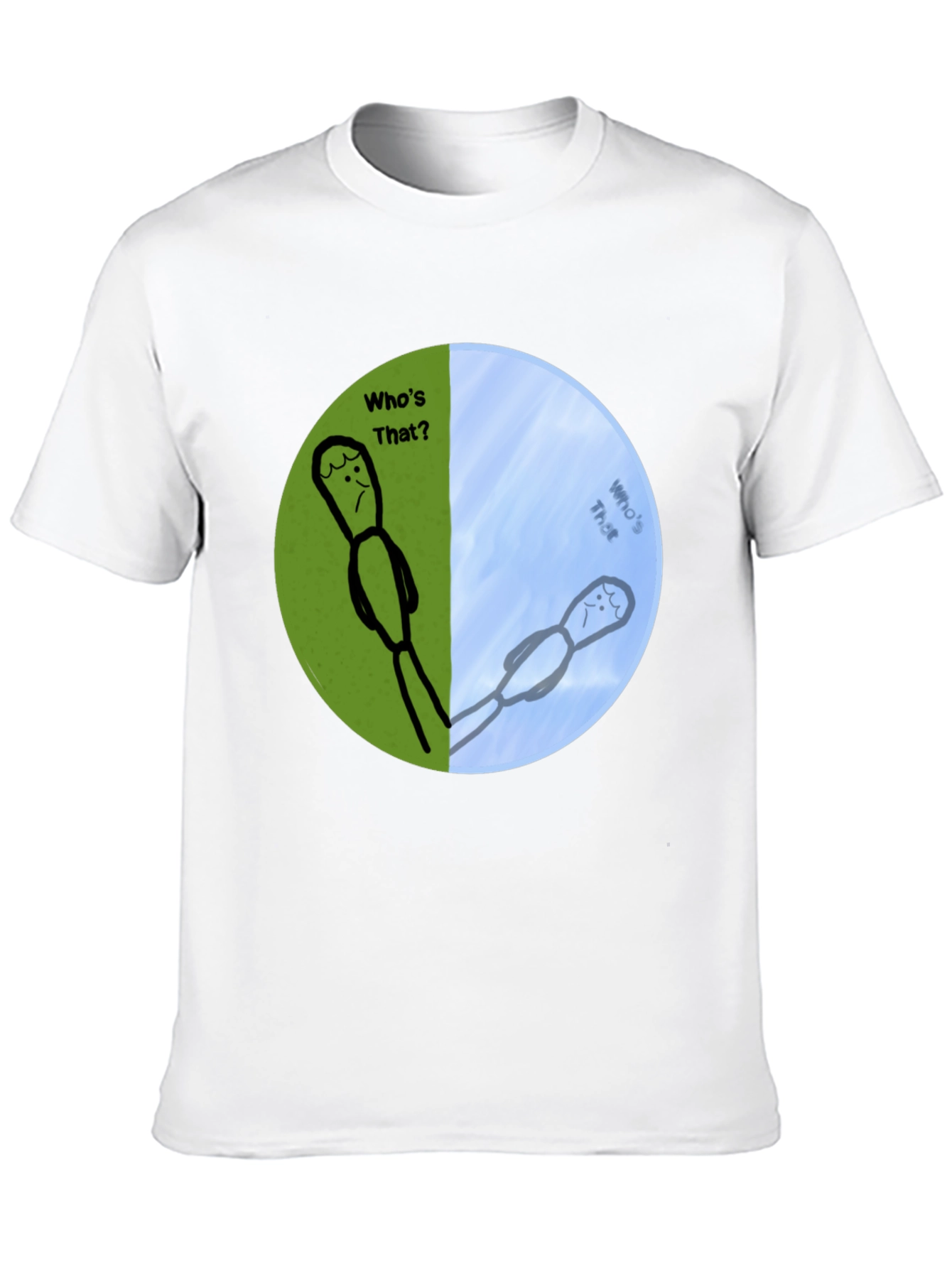 Whos That? Funny Graphic Print T-Shirt