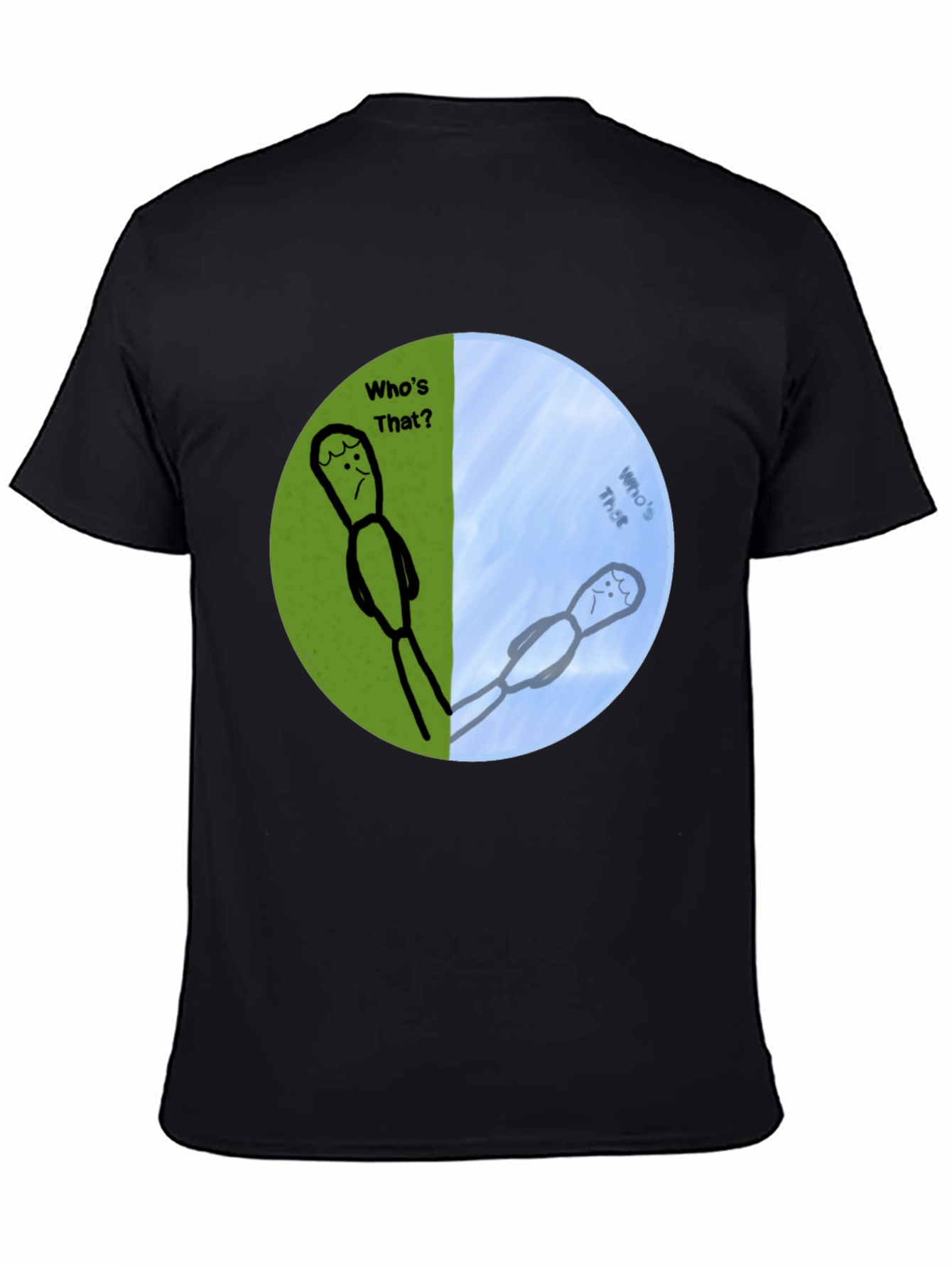 Whos That? Funny Graphic Print T-Shirt