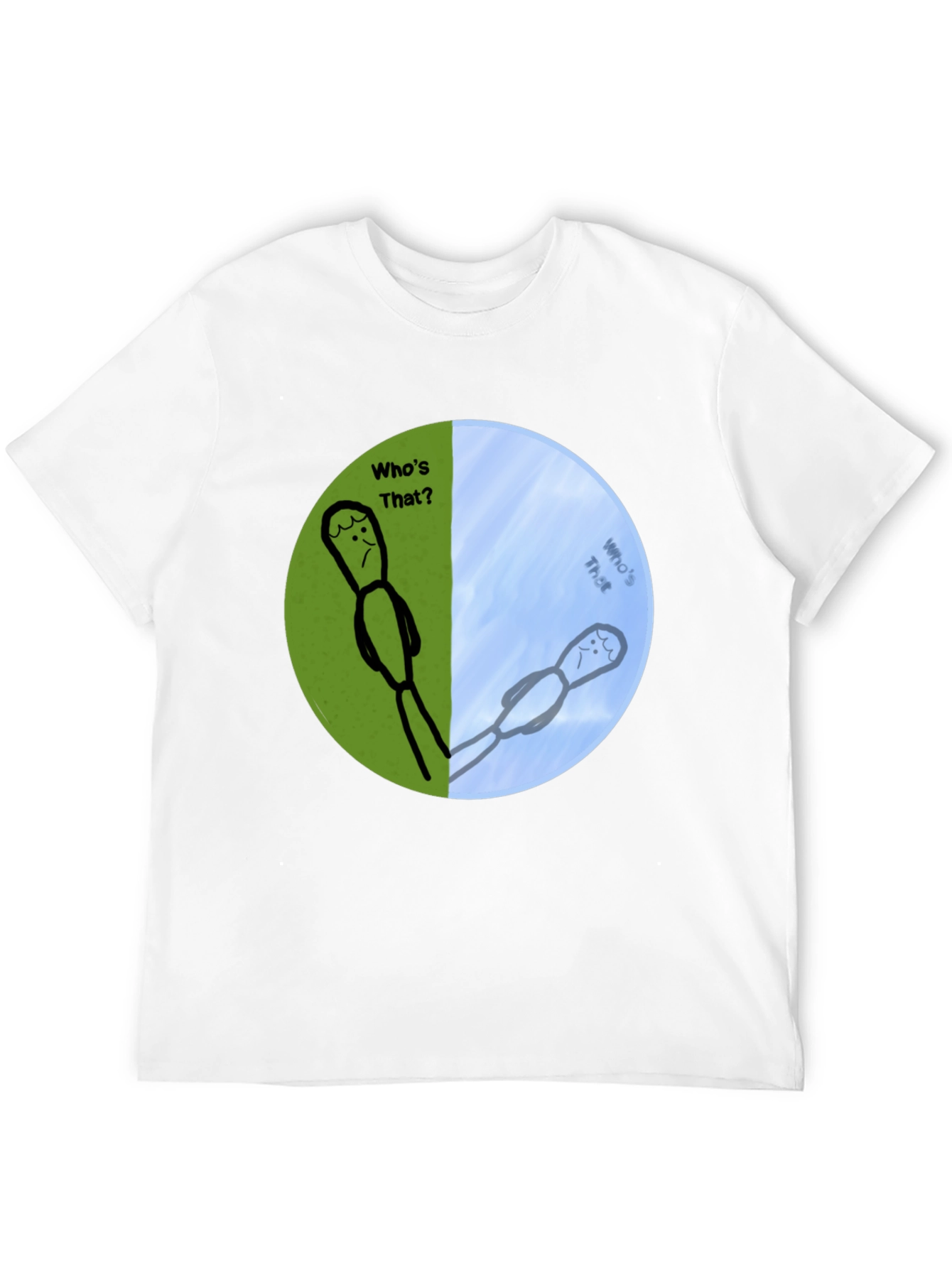 Whos That? Funny Graphic Print T-Shirt