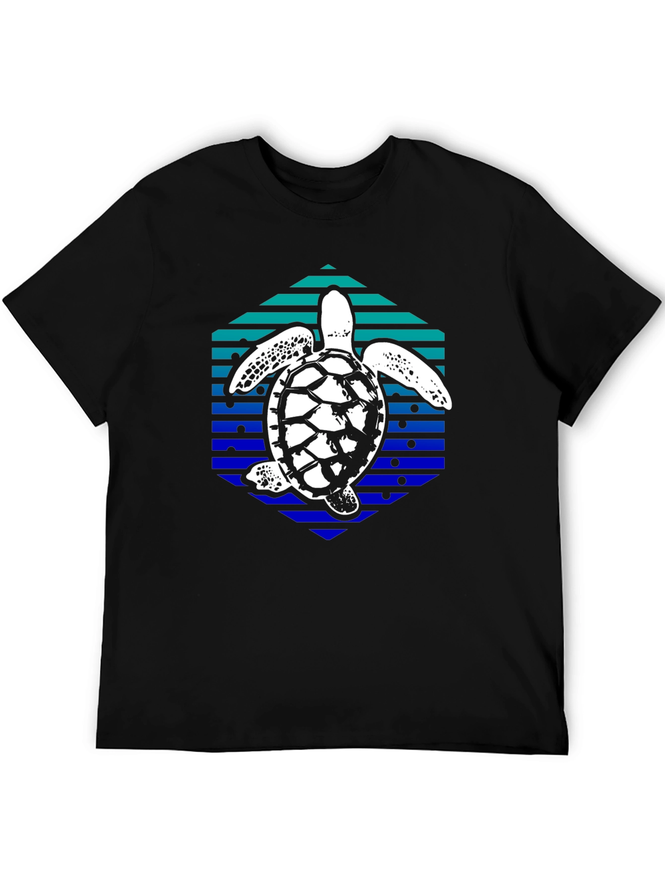 Sea Turtle Hexagon Graphic Tee