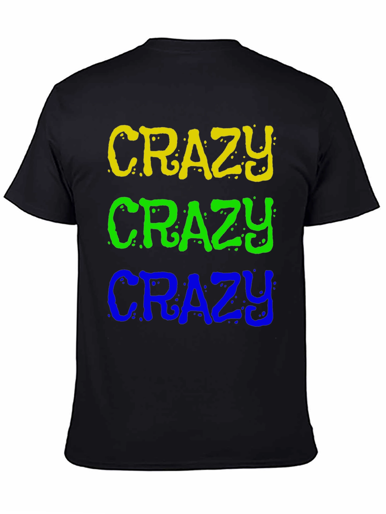 Crazy Stacked Text Graphic T-Shirt