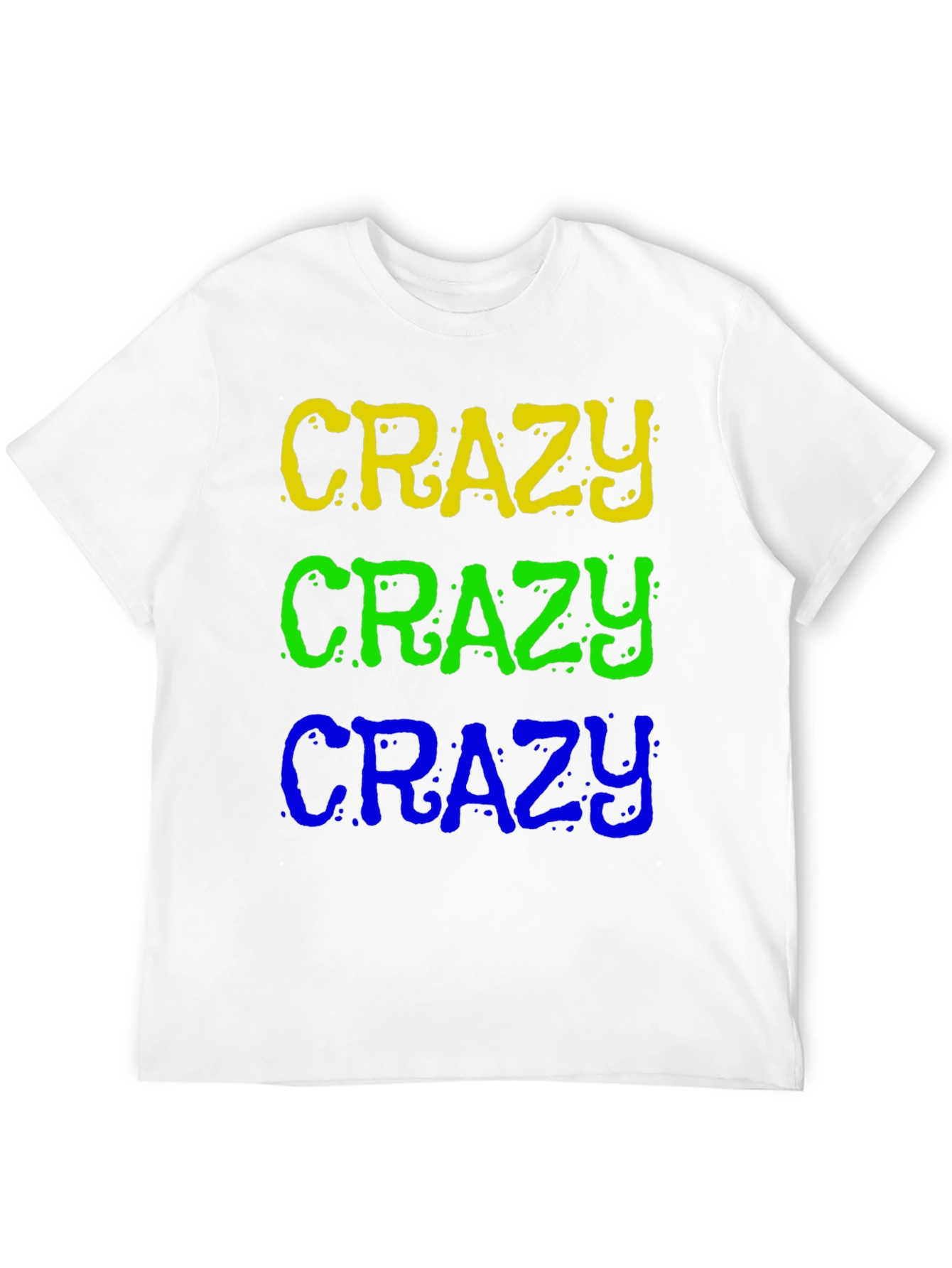 Crazy Stacked Text Graphic T-Shirt