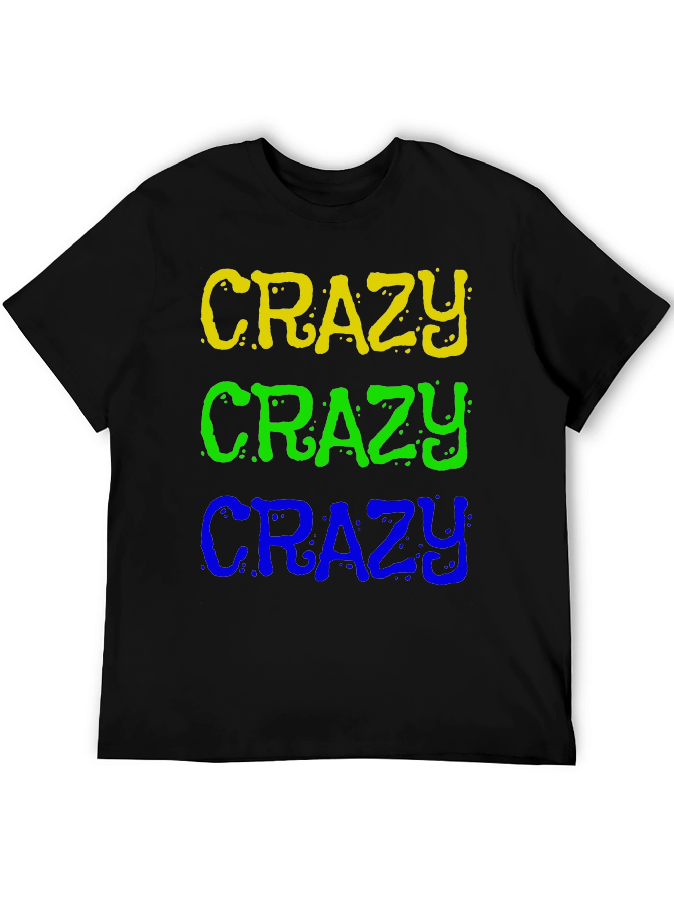 Crazy Stacked Text Graphic T-Shirt
