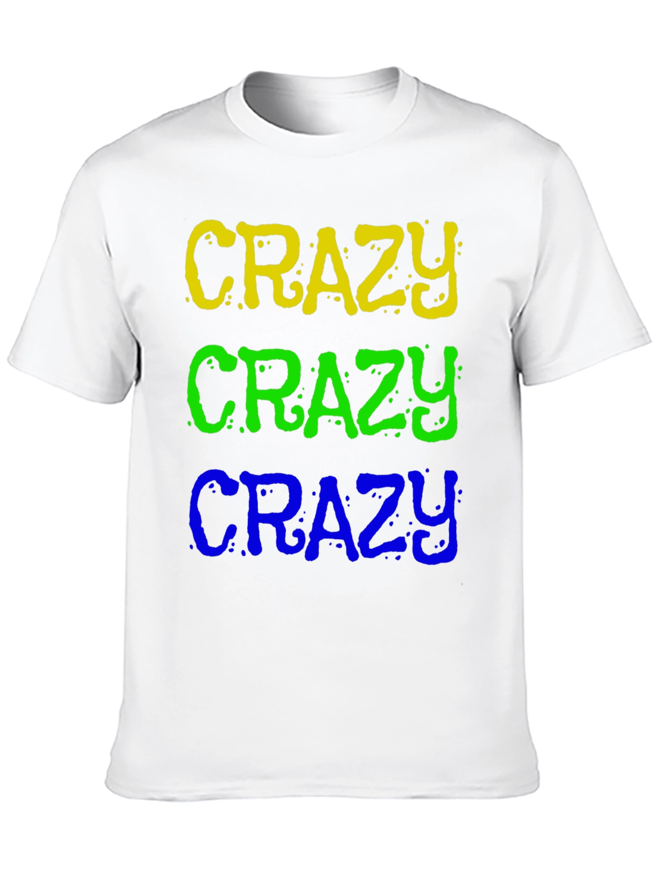 Crazy Stacked Text Graphic T-Shirt