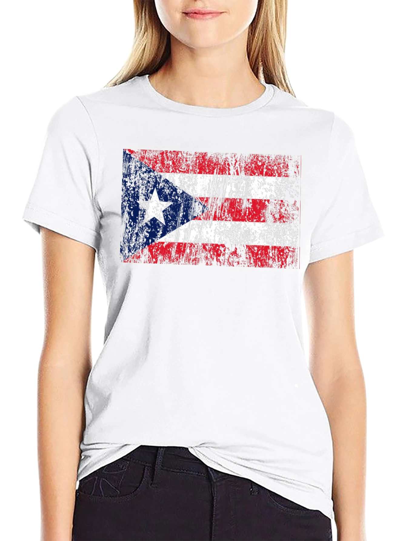 Puerto Rico Flag Distressed T-Shirt