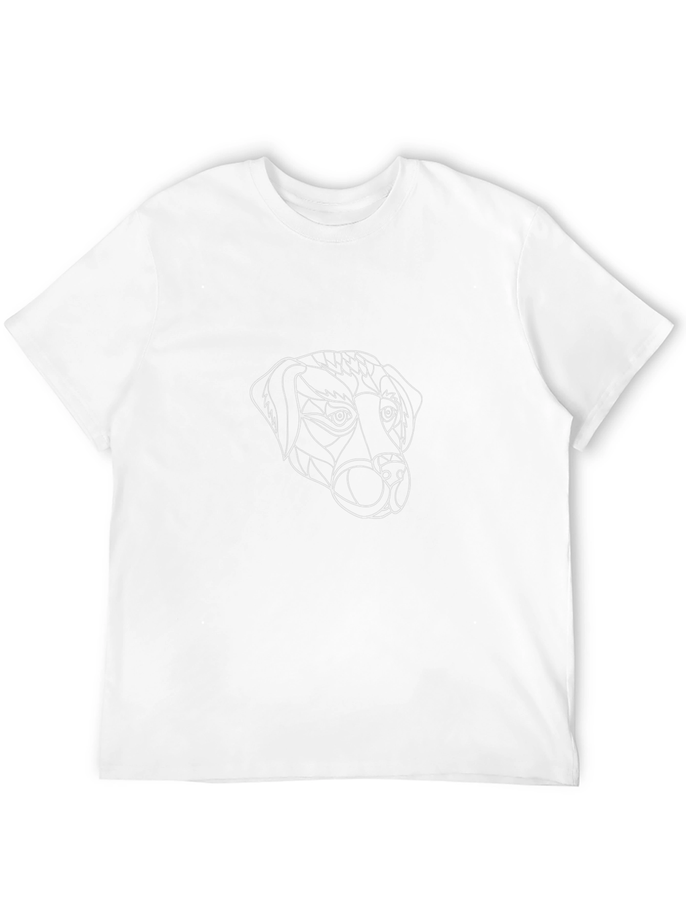 Abstract Dog Graphic Black T-Shirt
