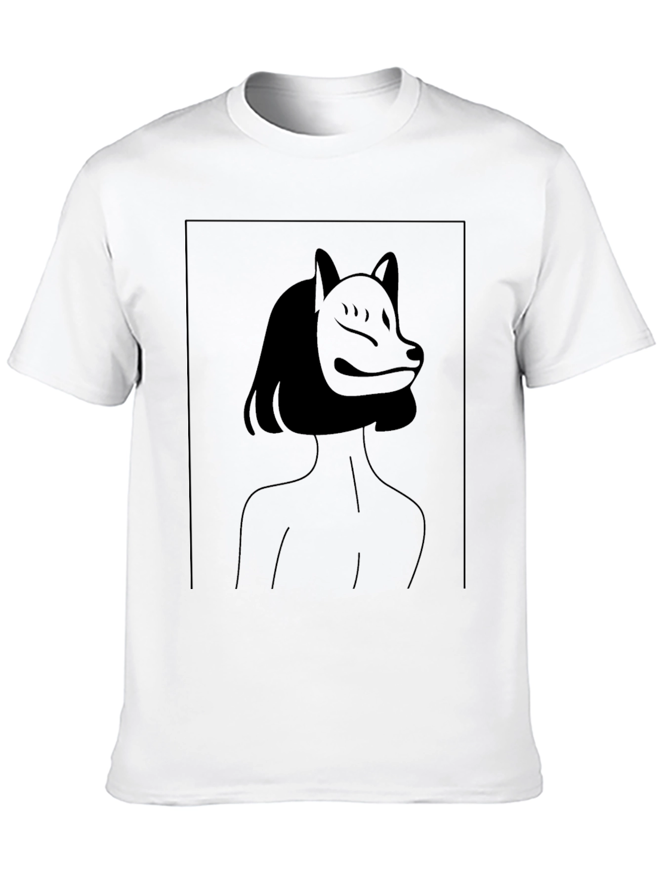 Abstract Fox Mask Graphic Tee