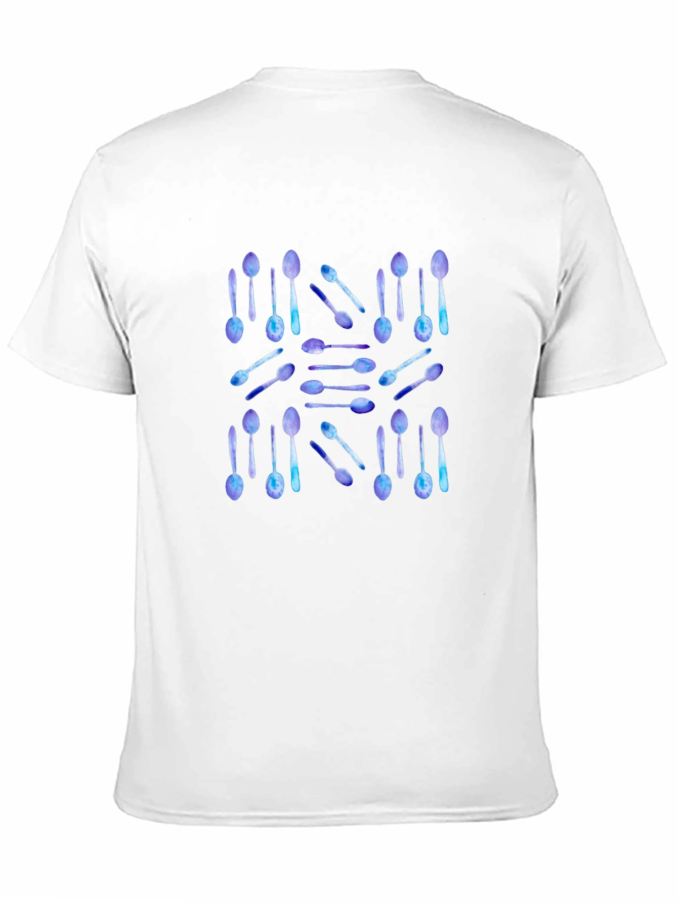 Spoon Pattern Black T-Shirt
