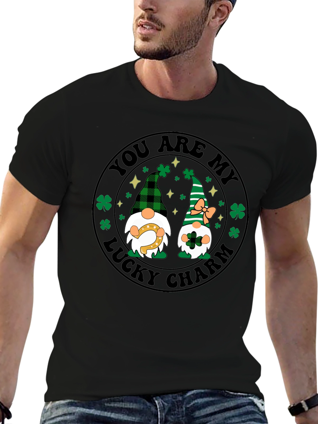 Lucky Charm St. Patricks Day Gnome T-Shirt