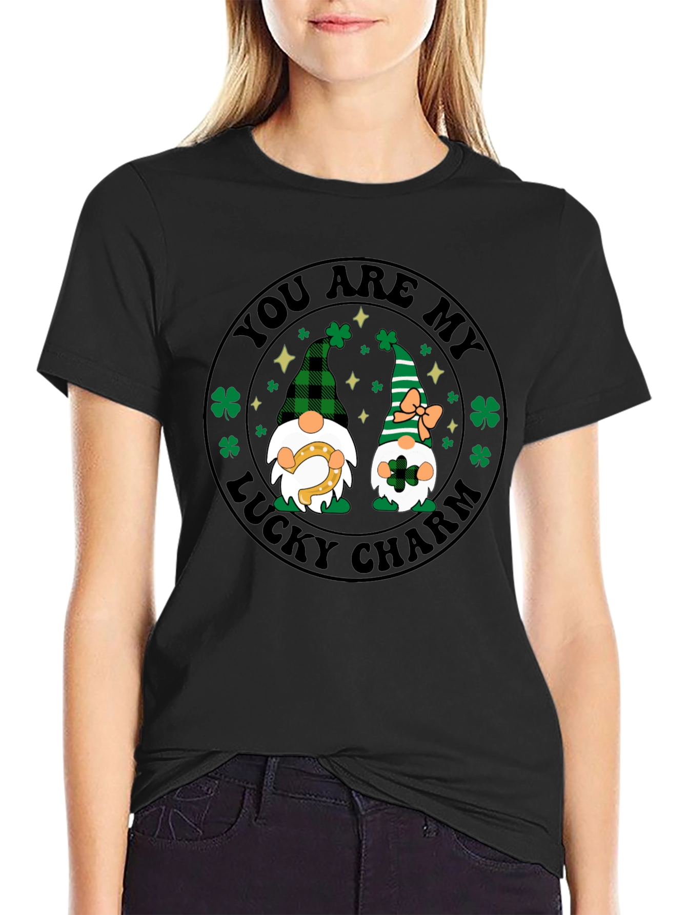 Lucky Charm St. Patricks Day Gnome T-Shirt