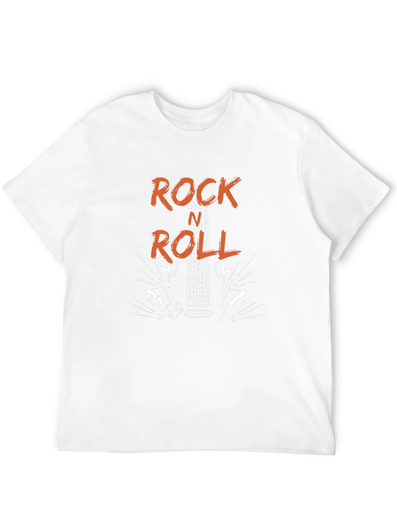 Rock N Roll Guitar Graphic T-Shirt - Black