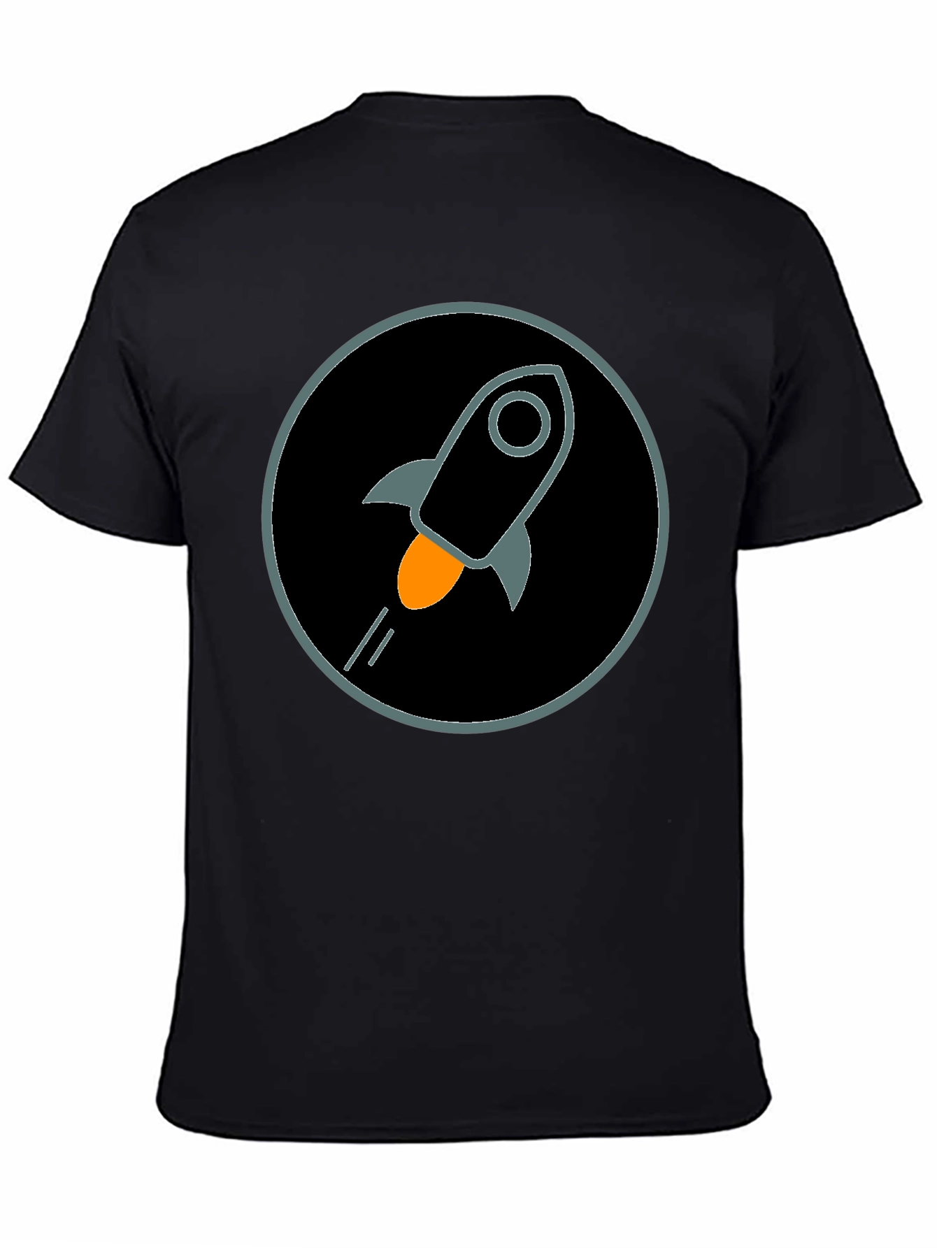 Rocket Circle Graphic Tee - Stylish Black Cotton Shirt