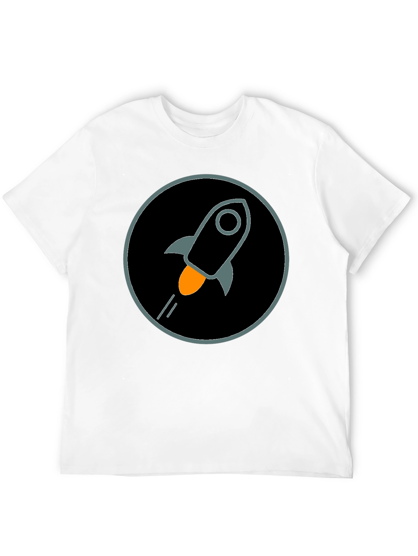 Rocket Circle Graphic Tee - Stylish Black Cotton Shirt