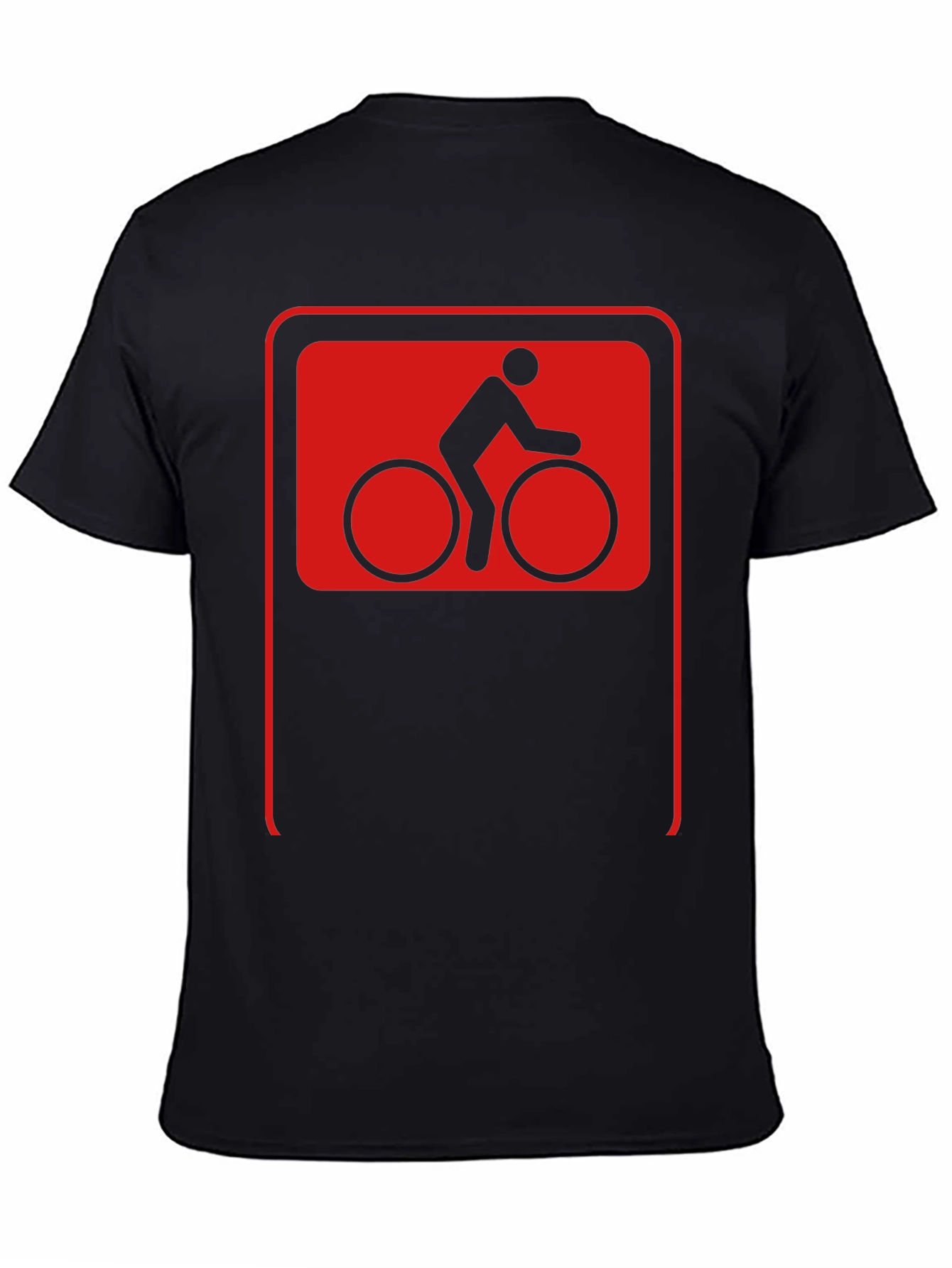 Cool Cyclist Sign Black T-Shirt