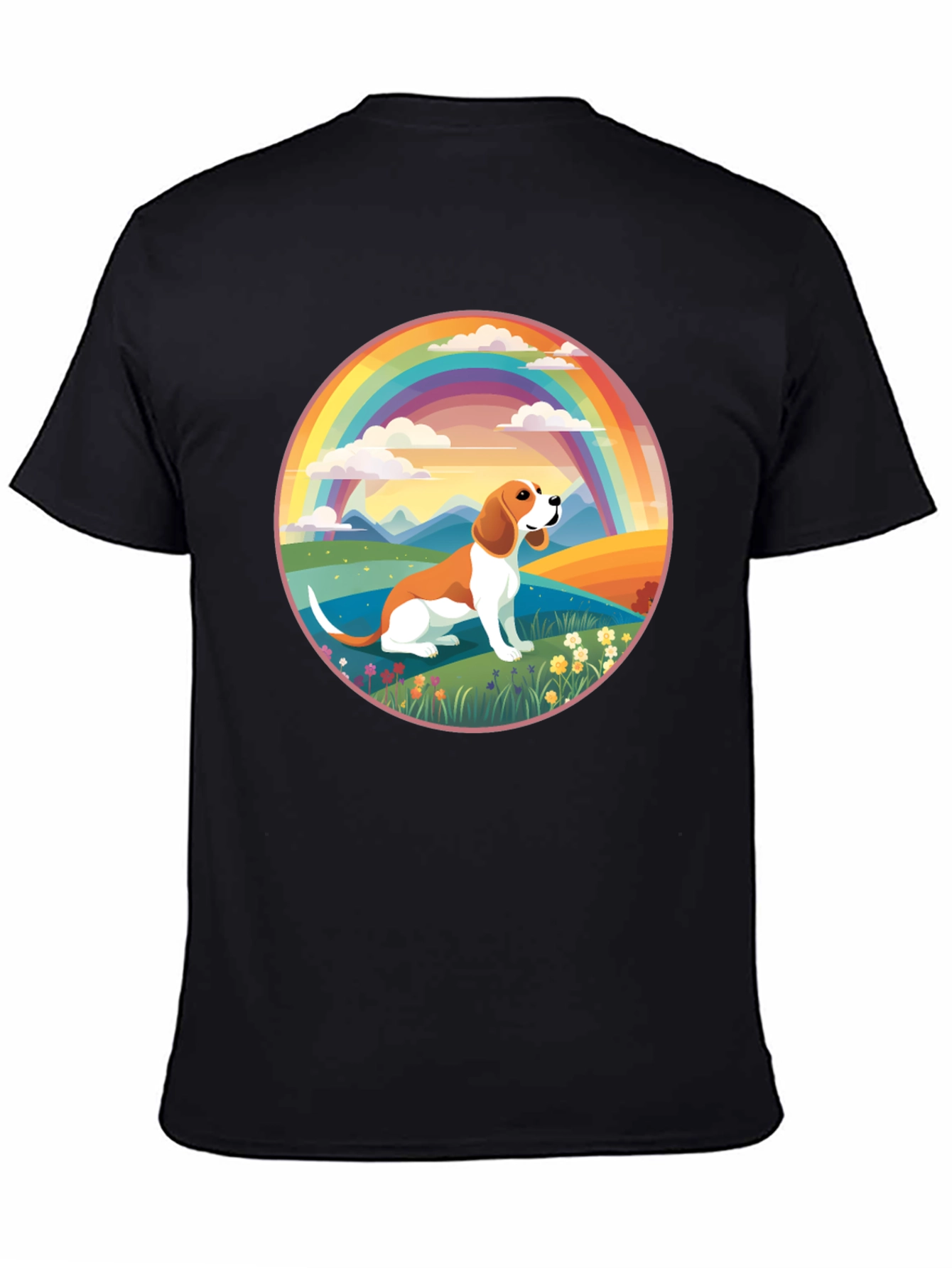 Beagle Rainbow T-Shirt - Cute Dog Design