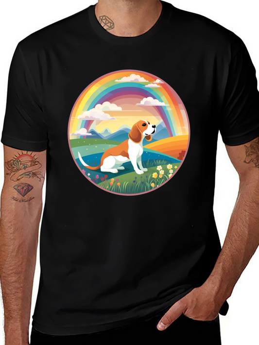 Beagle Rainbow T-Shirt - Cute Dog Design