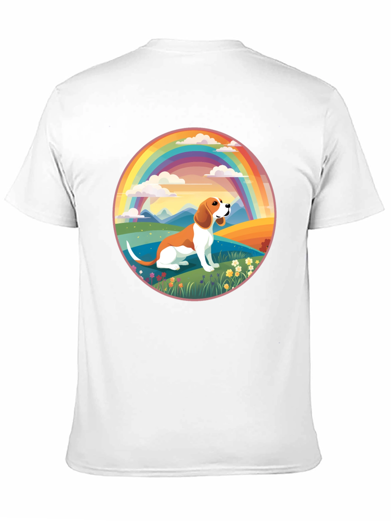 Beagle Rainbow T-Shirt - Cute Dog Design