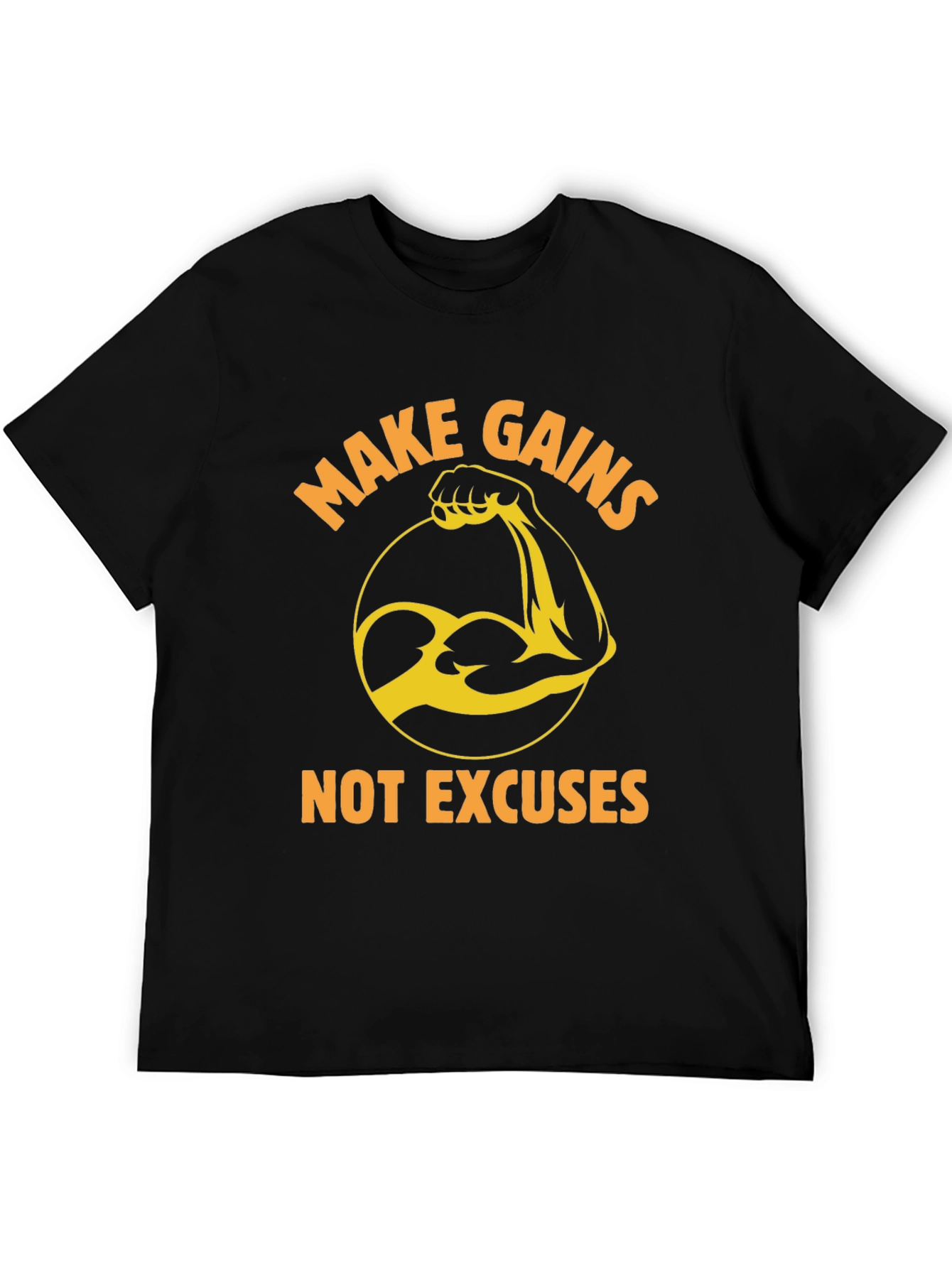 Make Gains Graphic Tee - Black Gym T-Shirt