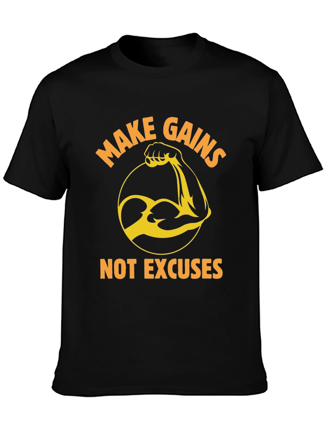 Make Gains Graphic Tee - Black Gym T-Shirt