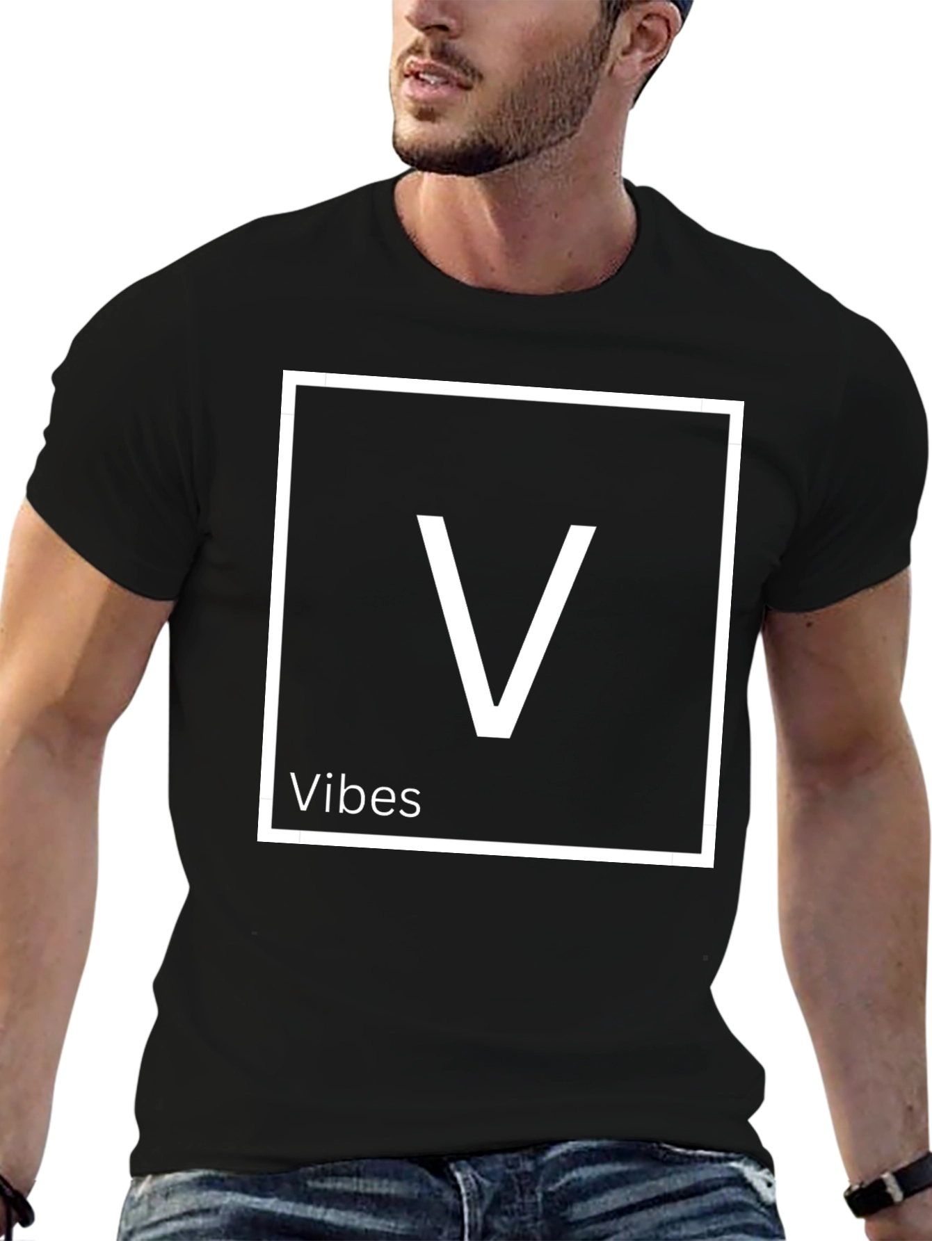 V Vibes Graphic Tee - Mens Black T-Shirt