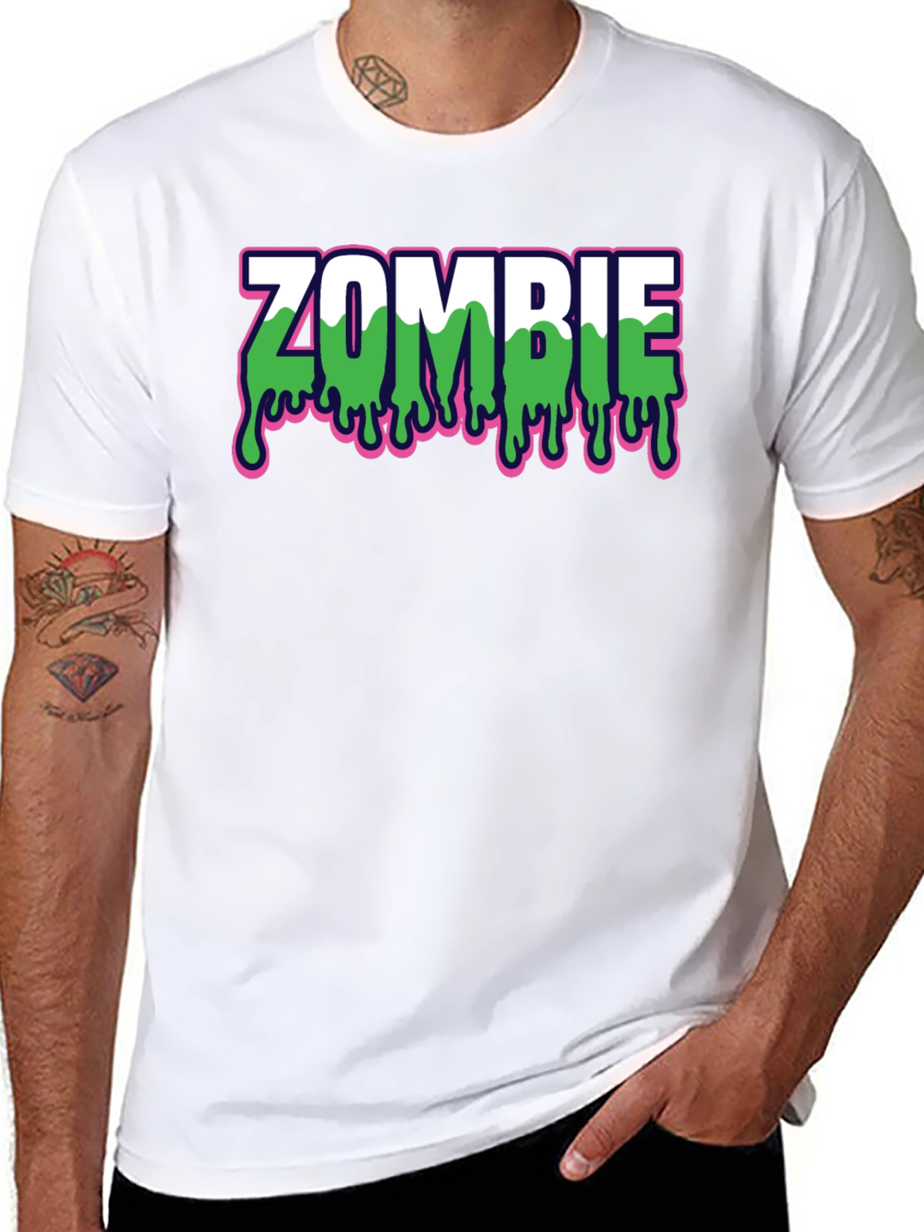 Zombie Drip Graphic Black T-Shirt