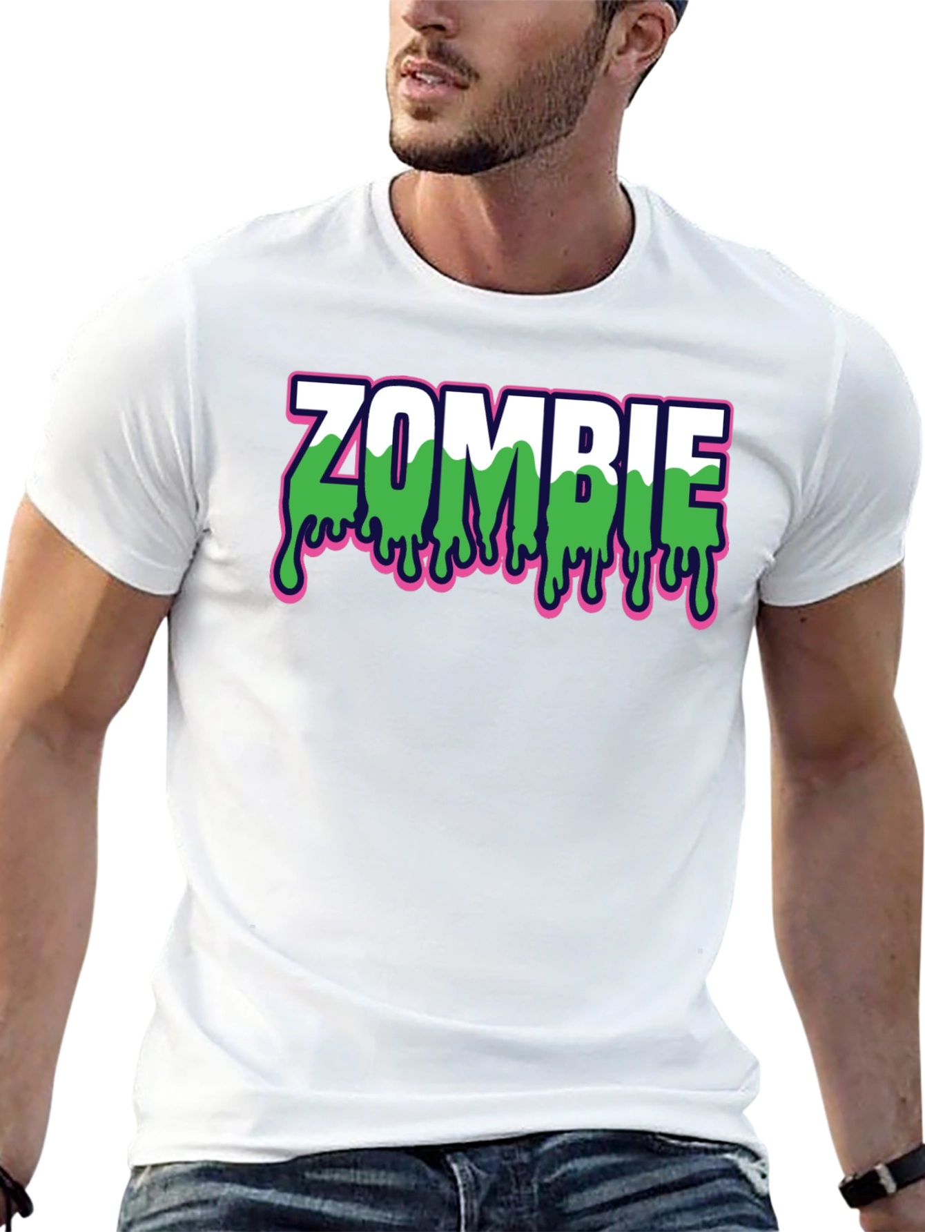 Zombie Drip Graphic Black T-Shirt