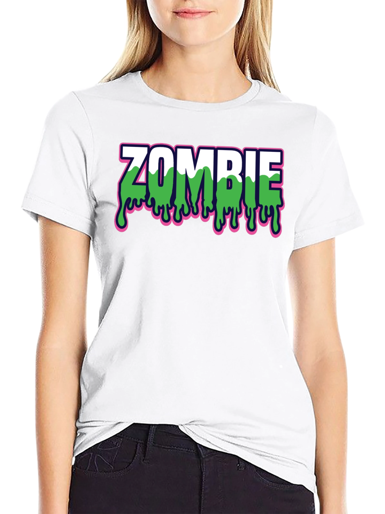 Zombie Drip Graphic Black T-Shirt