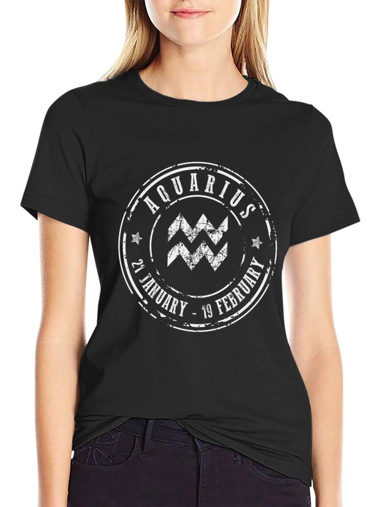 Aquarius Zodiac Sign T-Shirt - January 21 to February 19