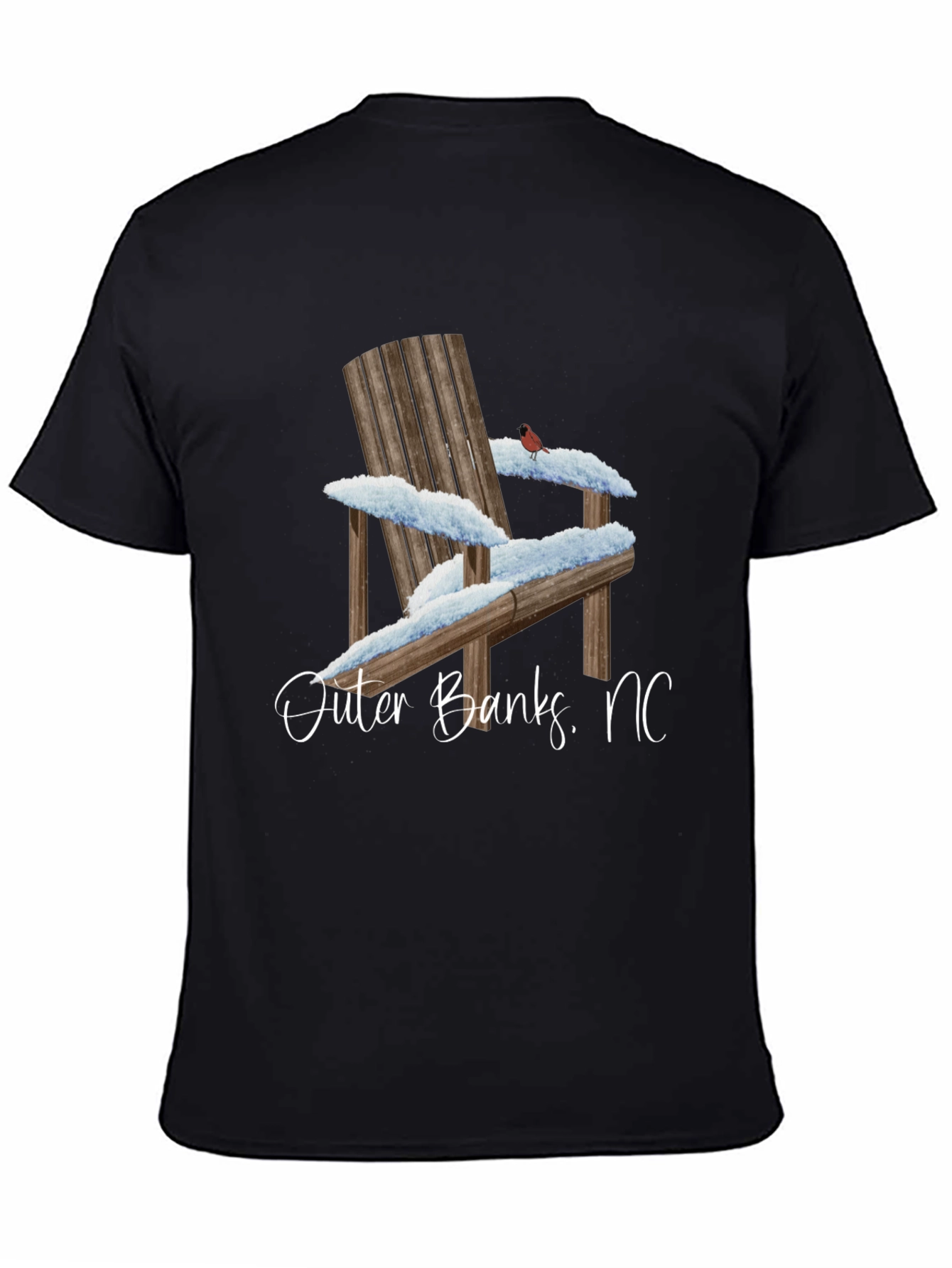 Outer Banks NC Winter Adirondack Chair Graphic T-Shirt