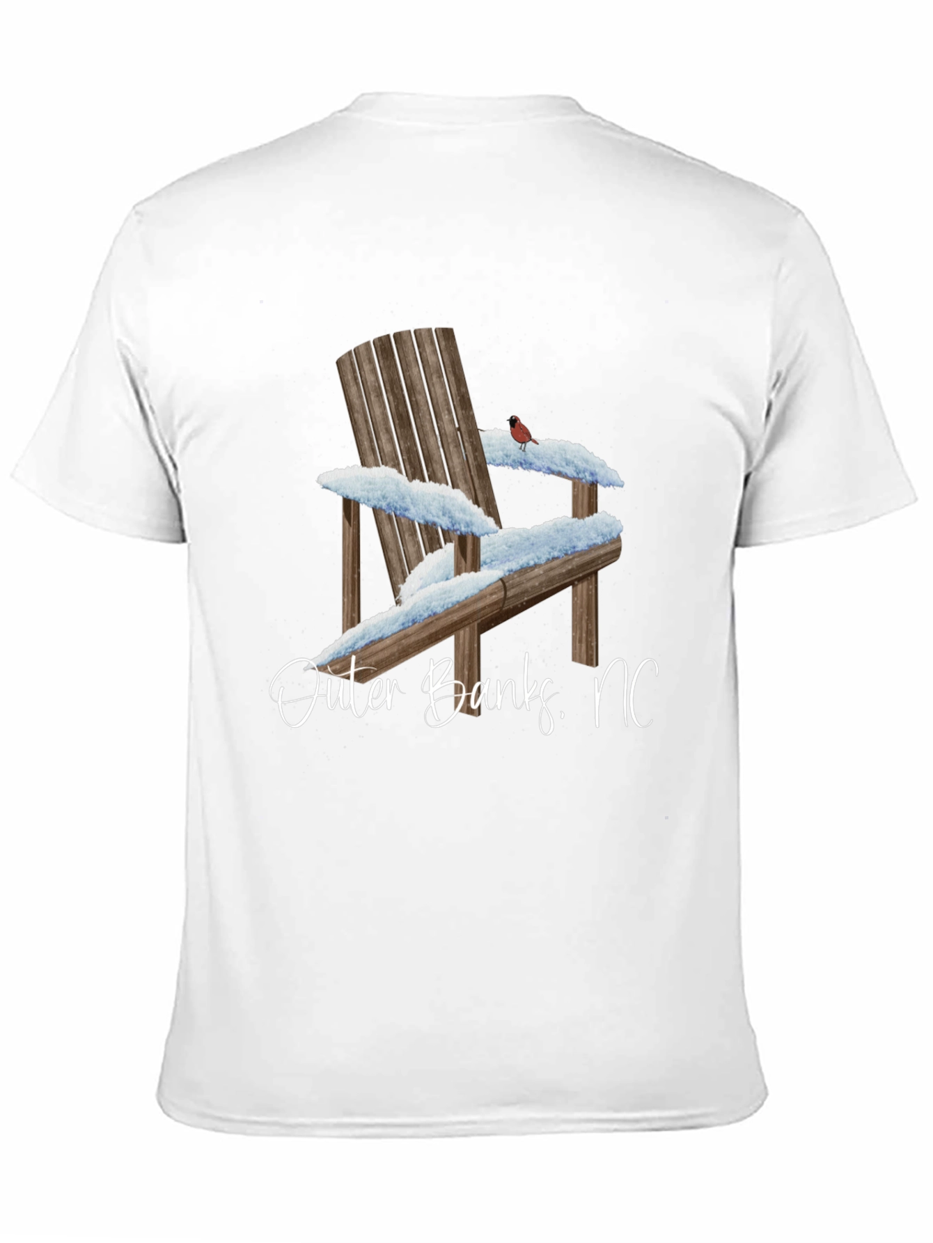 Outer Banks NC Winter Adirondack Chair Graphic T-Shirt