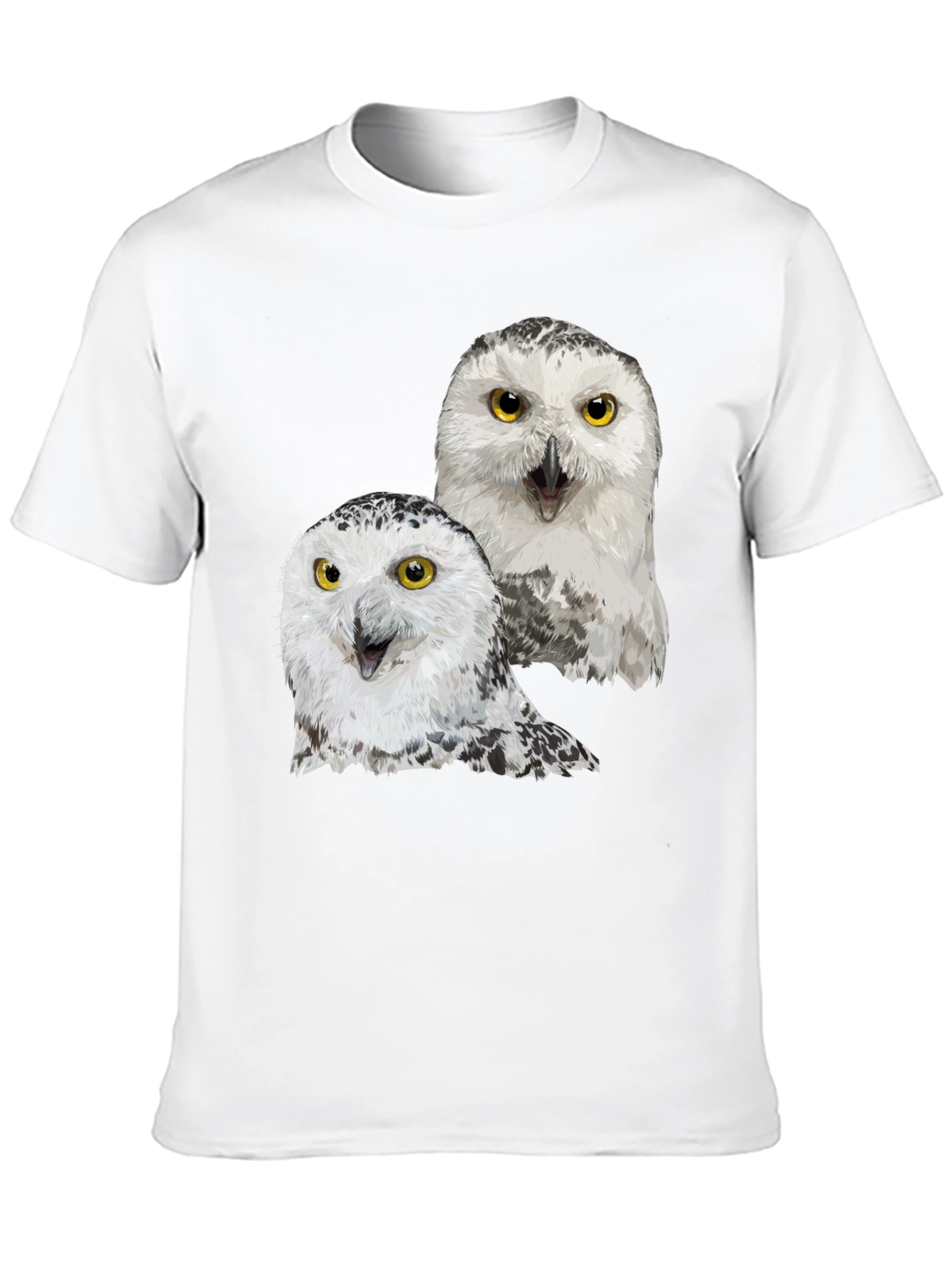 Owl Graphic Tee - Black Cotton T-Shirt