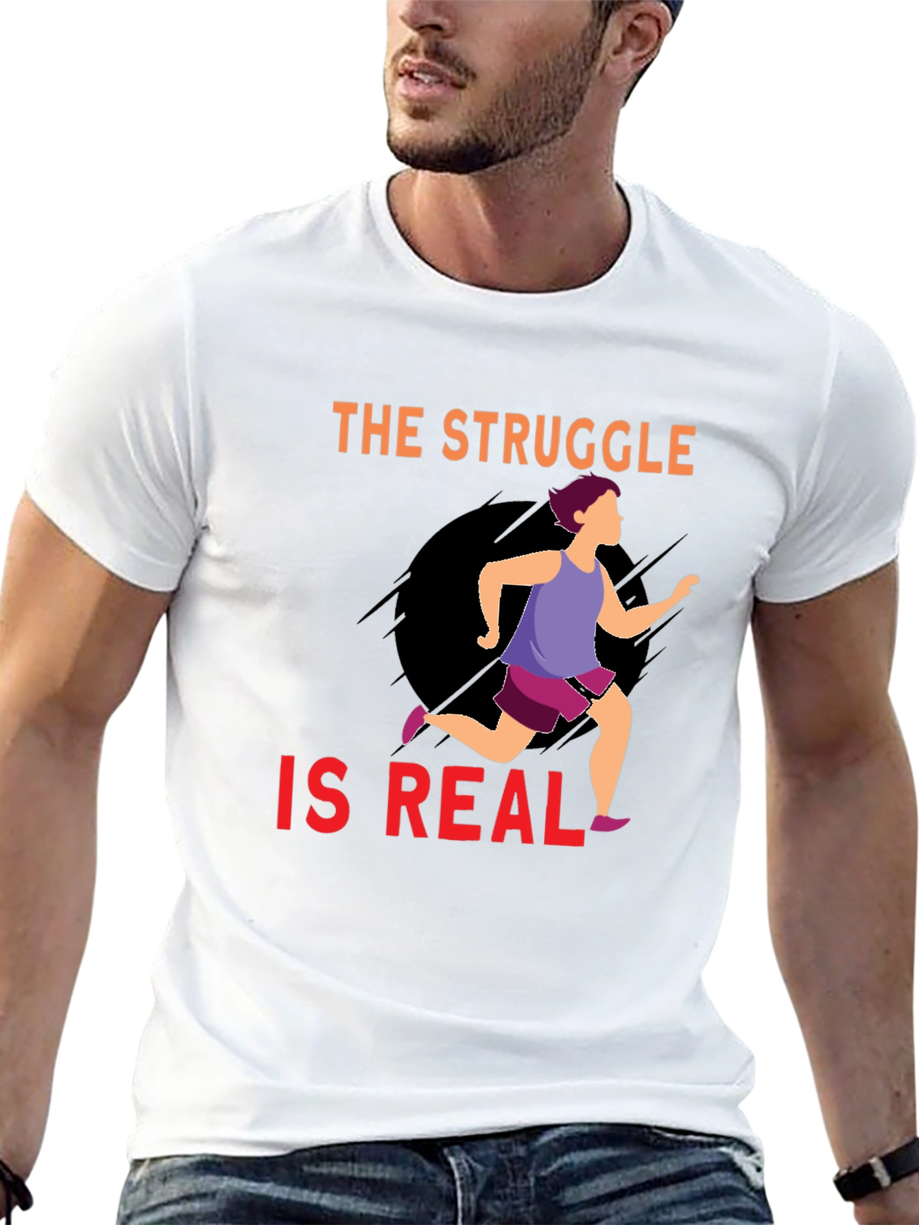 The Struggle Is Real Running T-Shirt