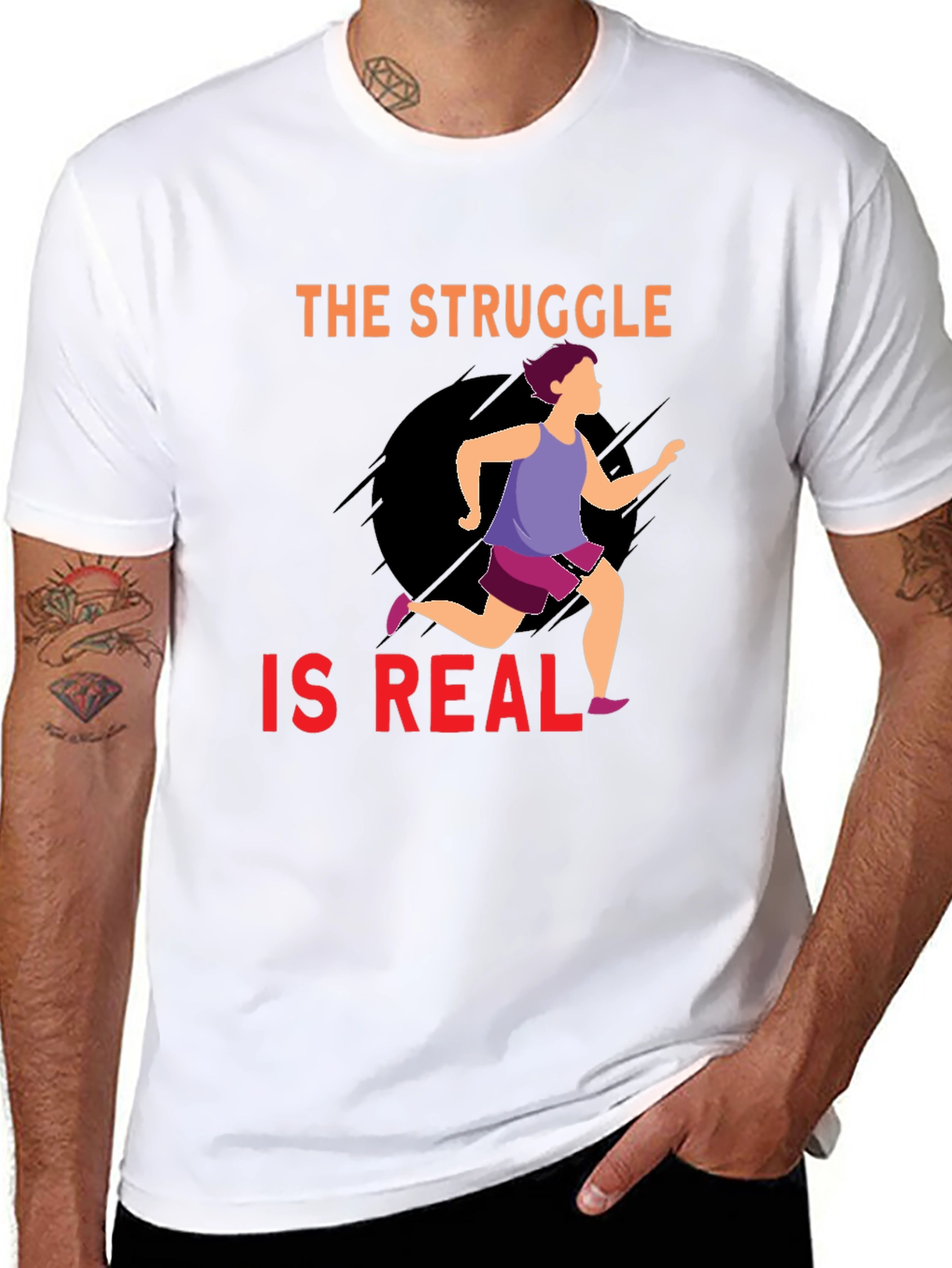 The Struggle Is Real Running T-Shirt