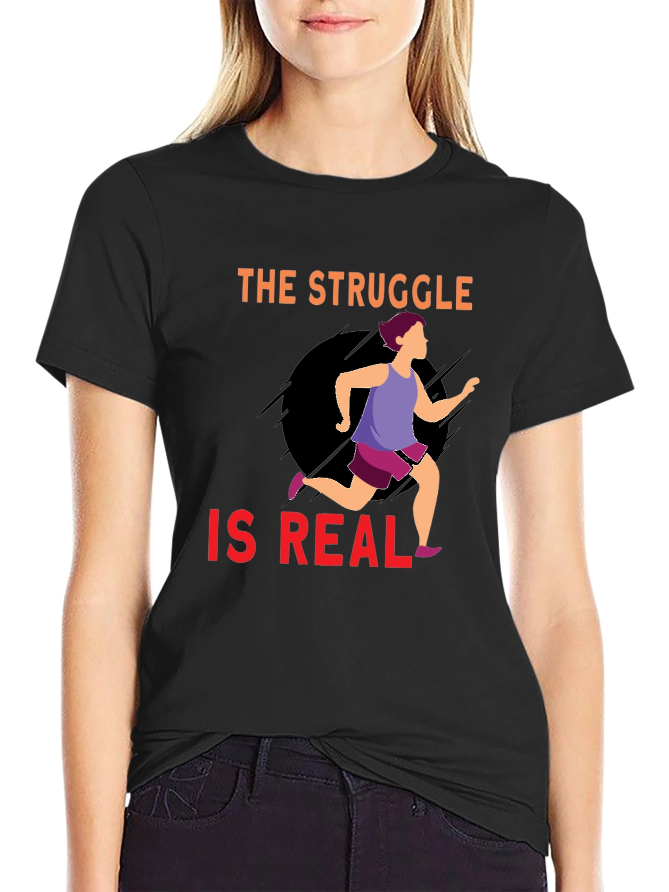 The Struggle Is Real Running T-Shirt