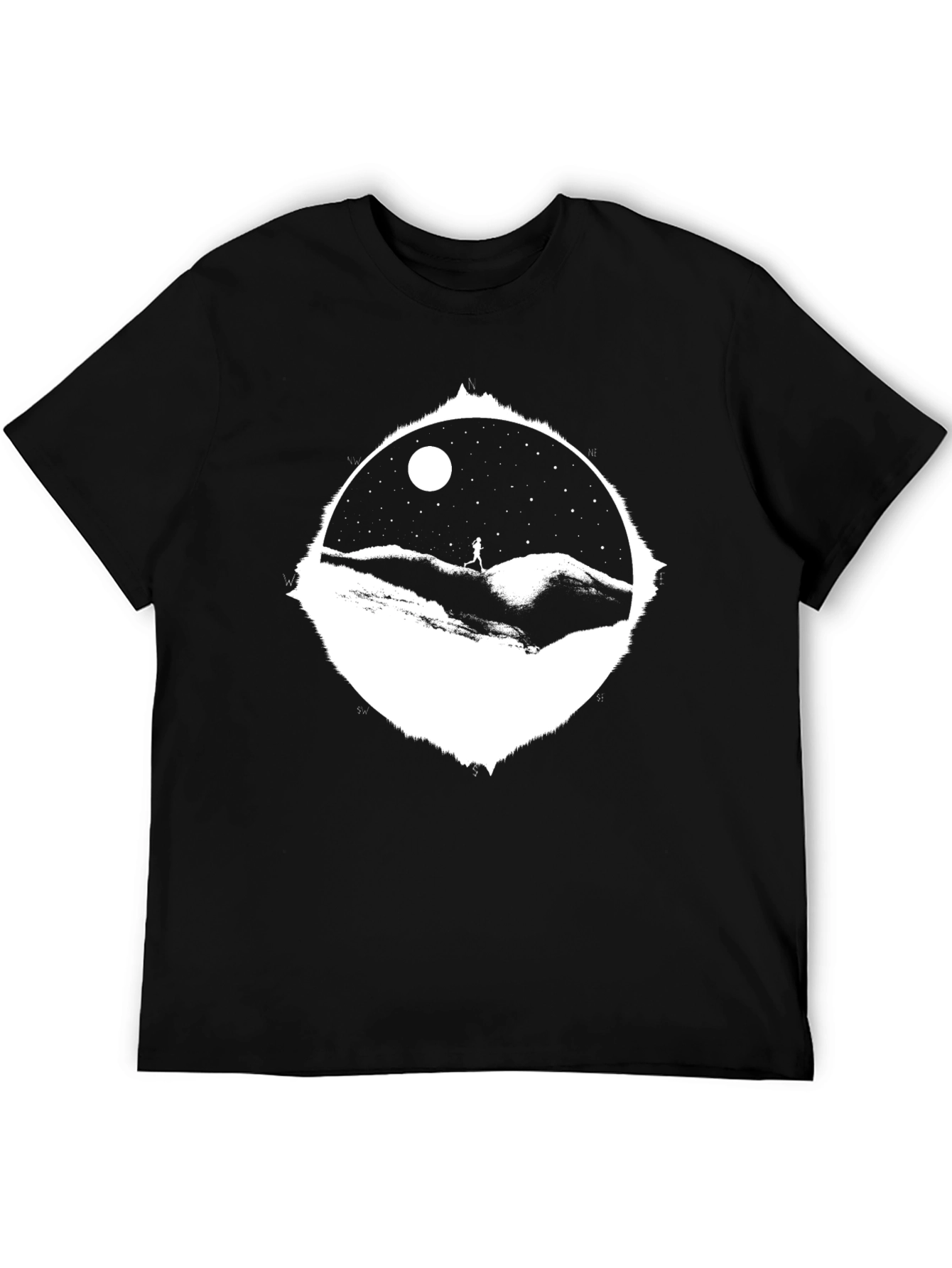 Starry Night Run T-Shirt - Black Cotton Tee