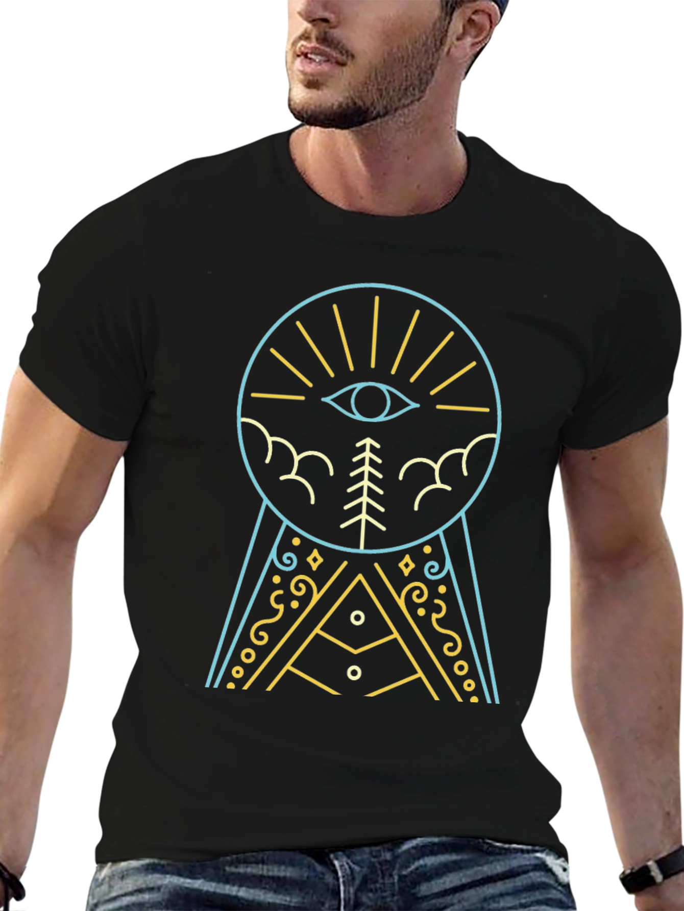 Mystic Eye Graphic Tee - Modern Style