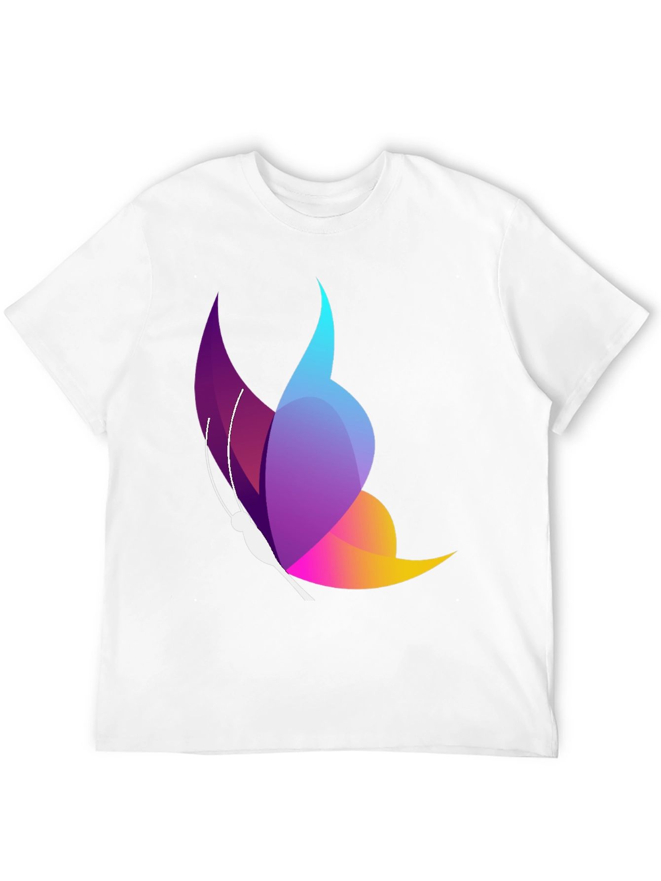 Butterfly Graphic Black T-Shirt - Stylish Mens Casual Tee