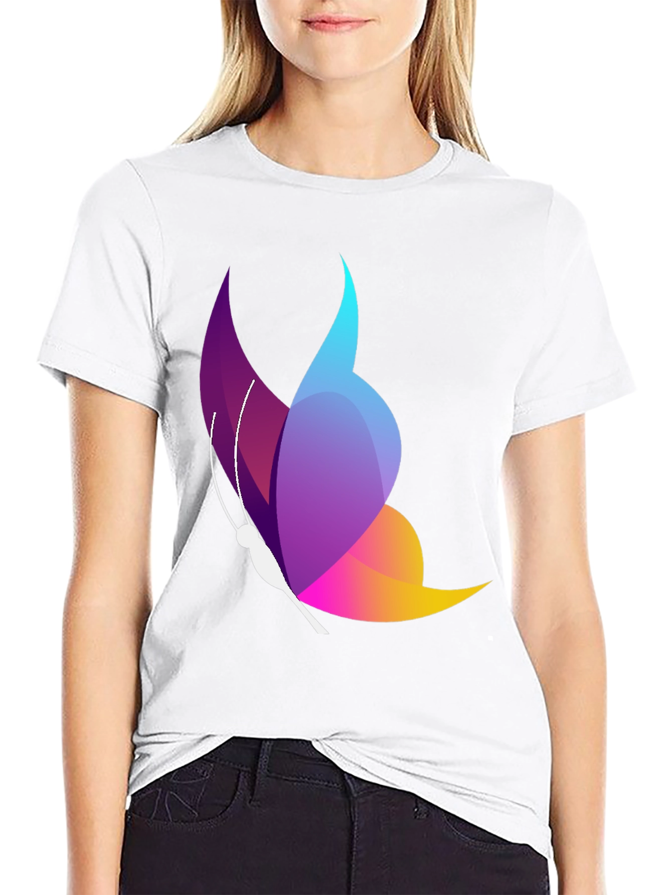 Butterfly Graphic Black T-Shirt - Stylish Mens Casual Tee