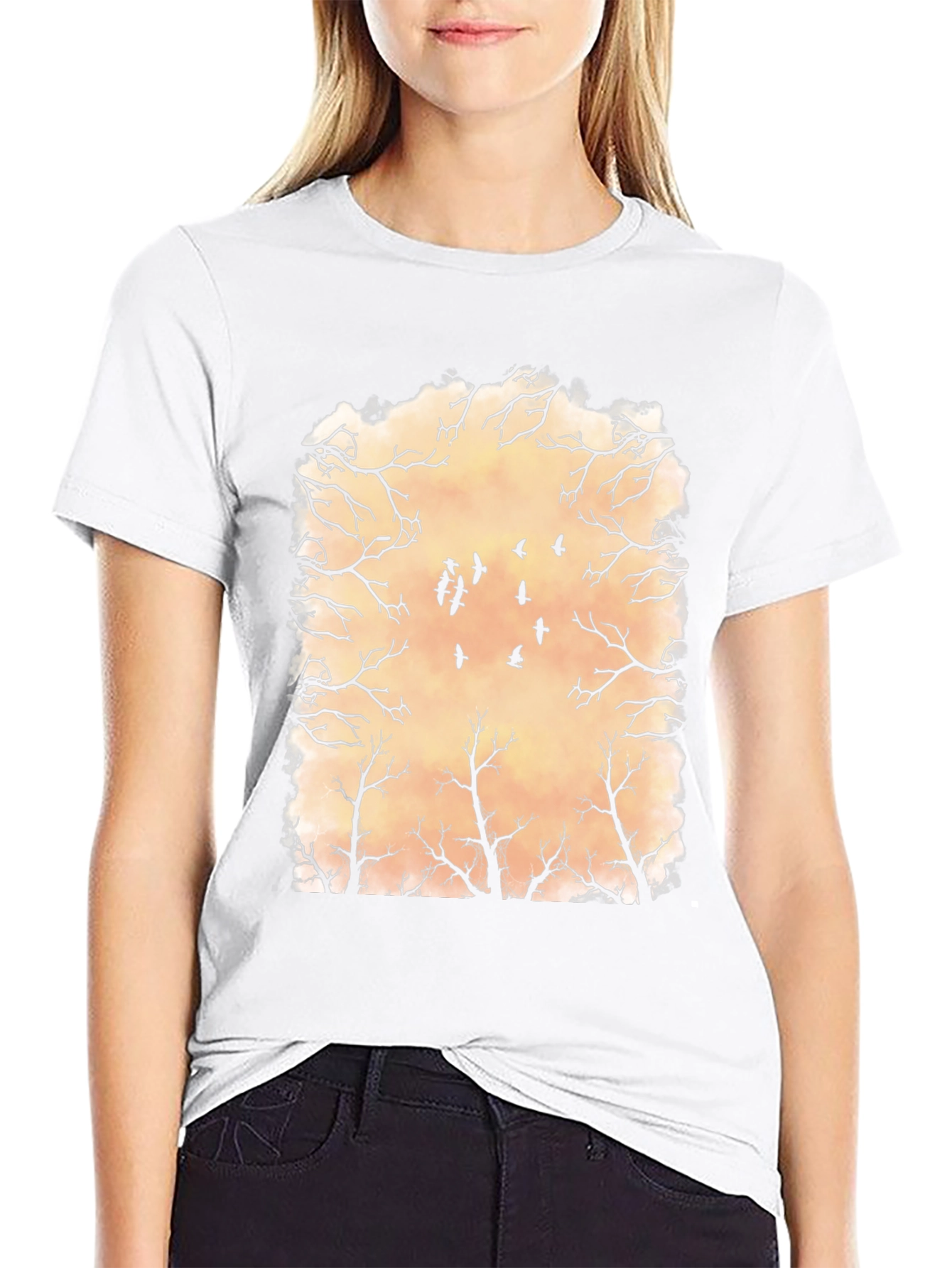 Raven Silhouette Graphic T-Shirt