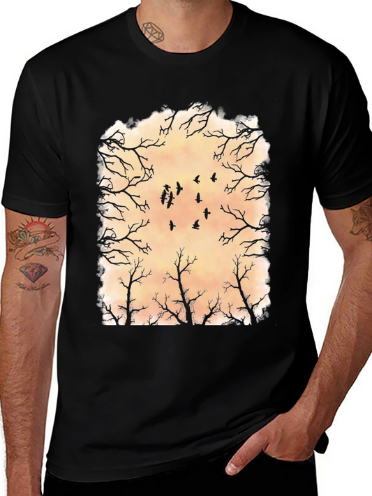 Raven Silhouette Graphic T-Shirt