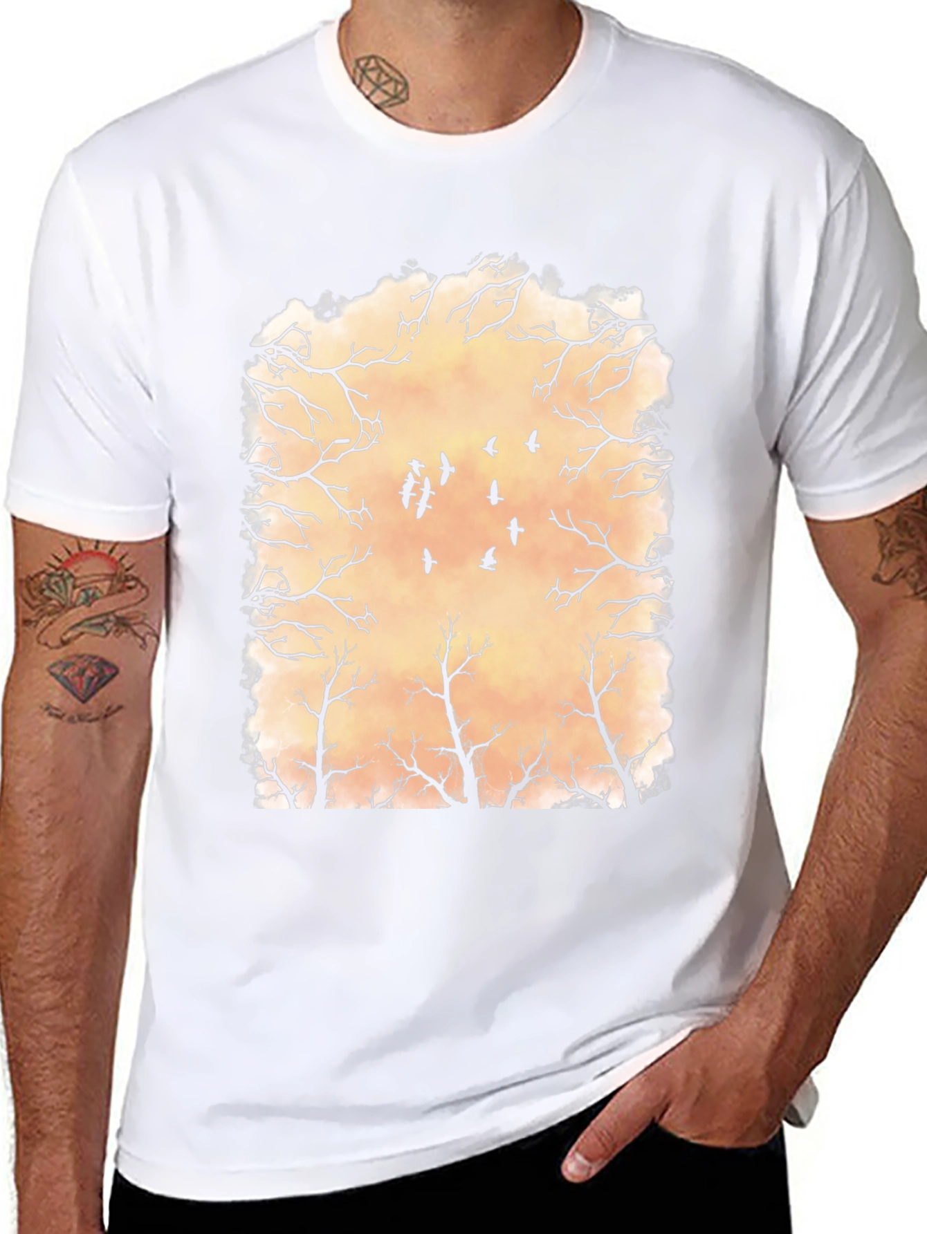 Raven Silhouette Graphic T-Shirt