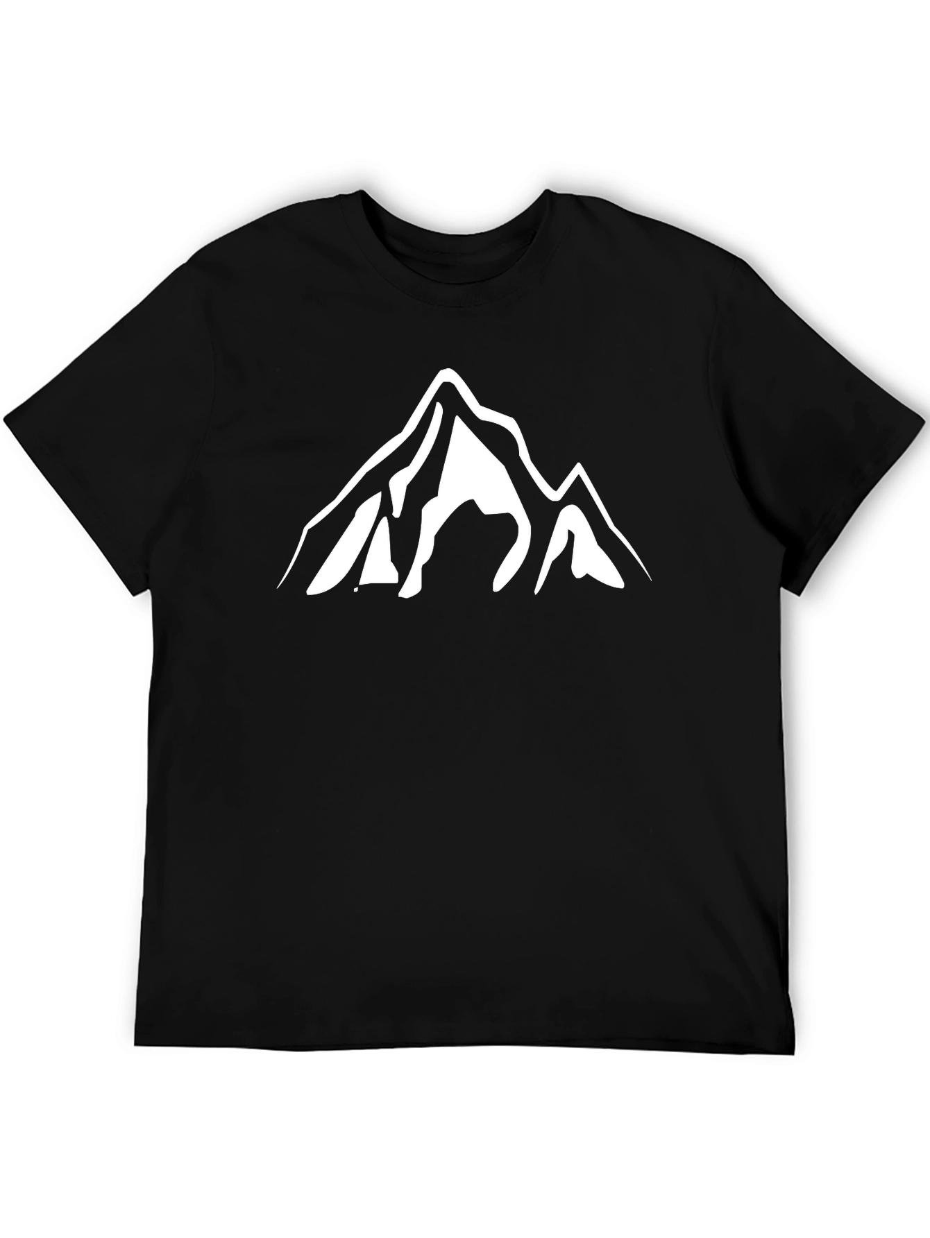 Mountain Graphic Tee - Black Casual T-Shirt