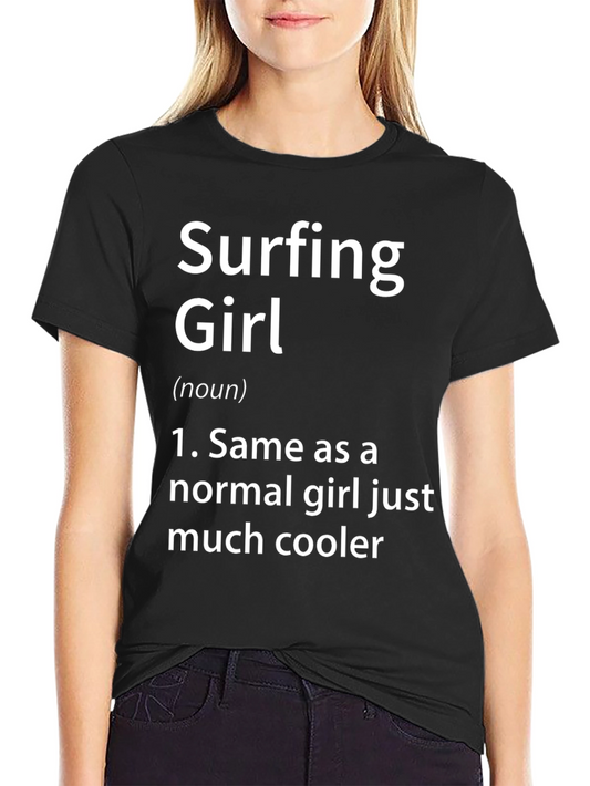 Surfing Girl Definition Graphic T-Shirt