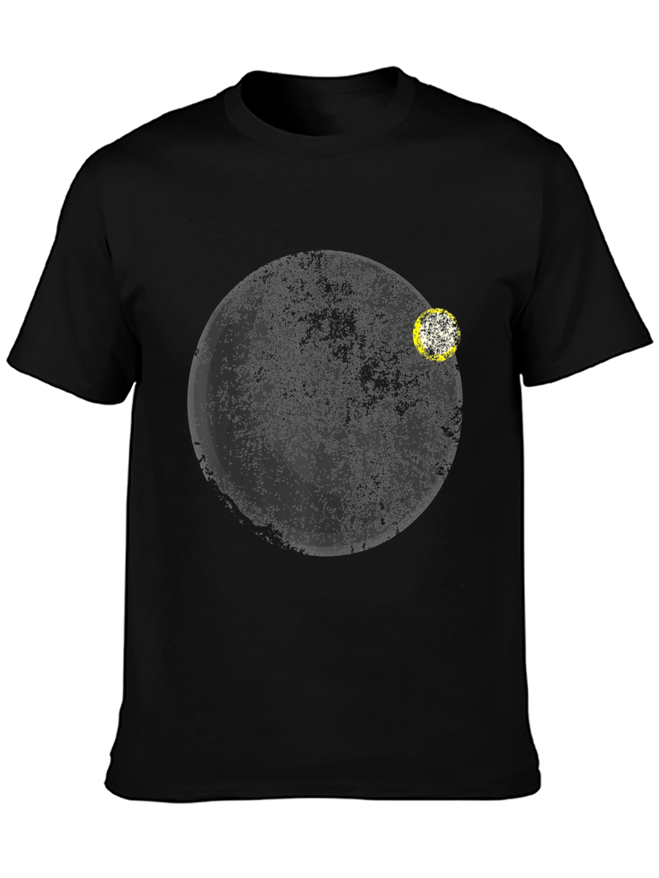 Minimalist Planet Graphic Black T-Shirt