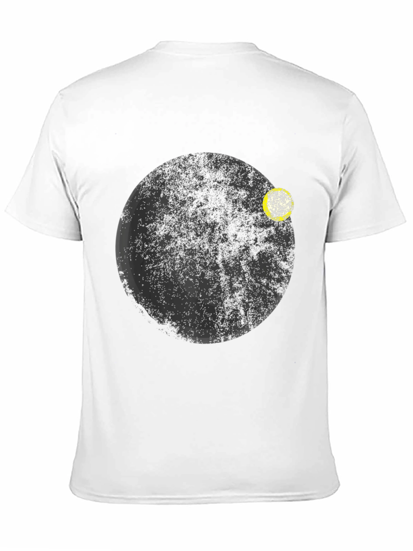 Minimalist Planet Graphic Black T-Shirt